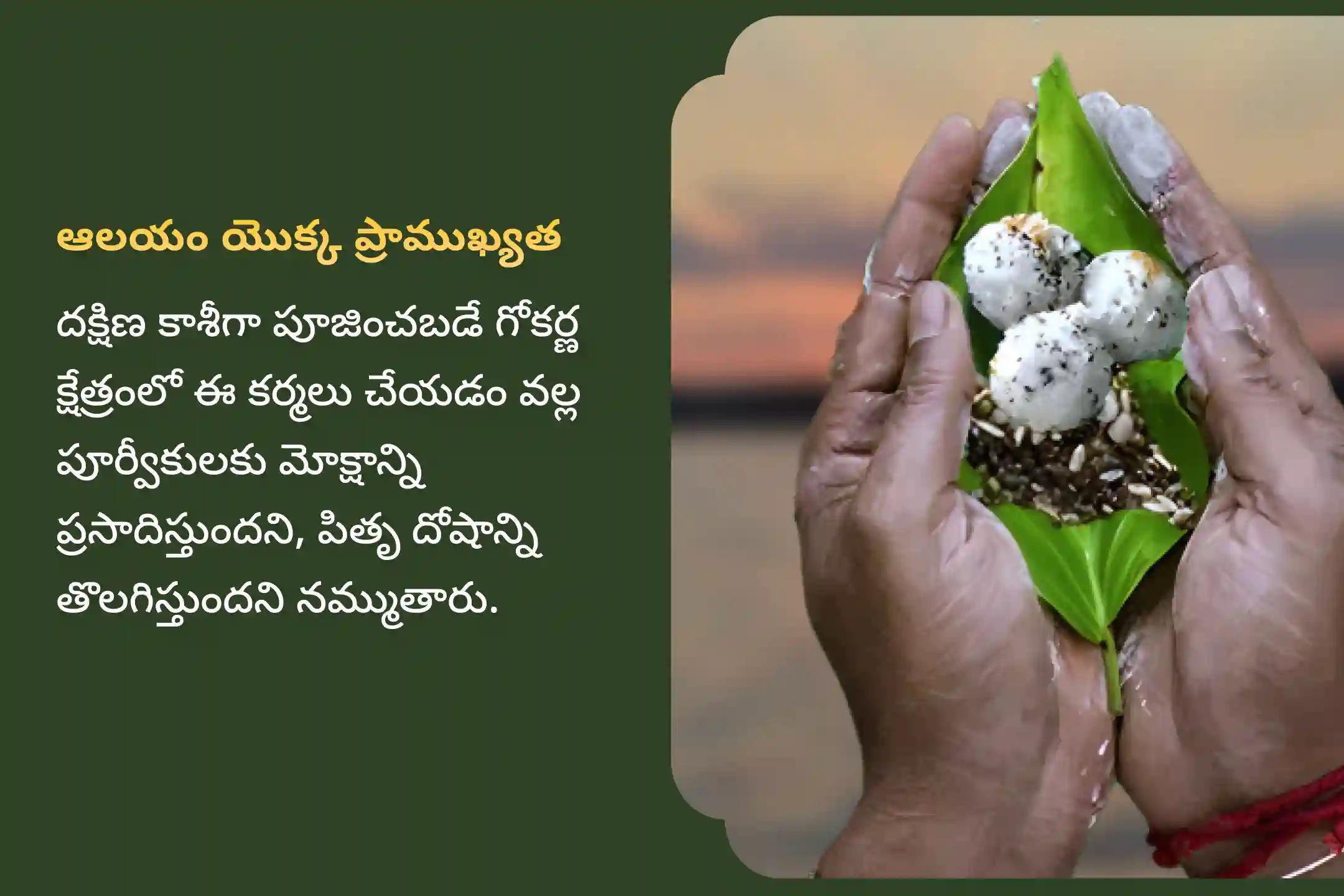 పితృల శాపాల నుండి విముక్తి, మరణించిన ఆత్మలకు శాంతి కోసం శరద్ పౌర్ణమి దక్షిణ కాశీ’ గోకర్ణ తీర్థ క్షేత్రం స్పెషల్ నారాయణ బలి, త్రిపిండి శ్రాద్ధం మరియు తిల హోమాలలో పాల్గొనండి