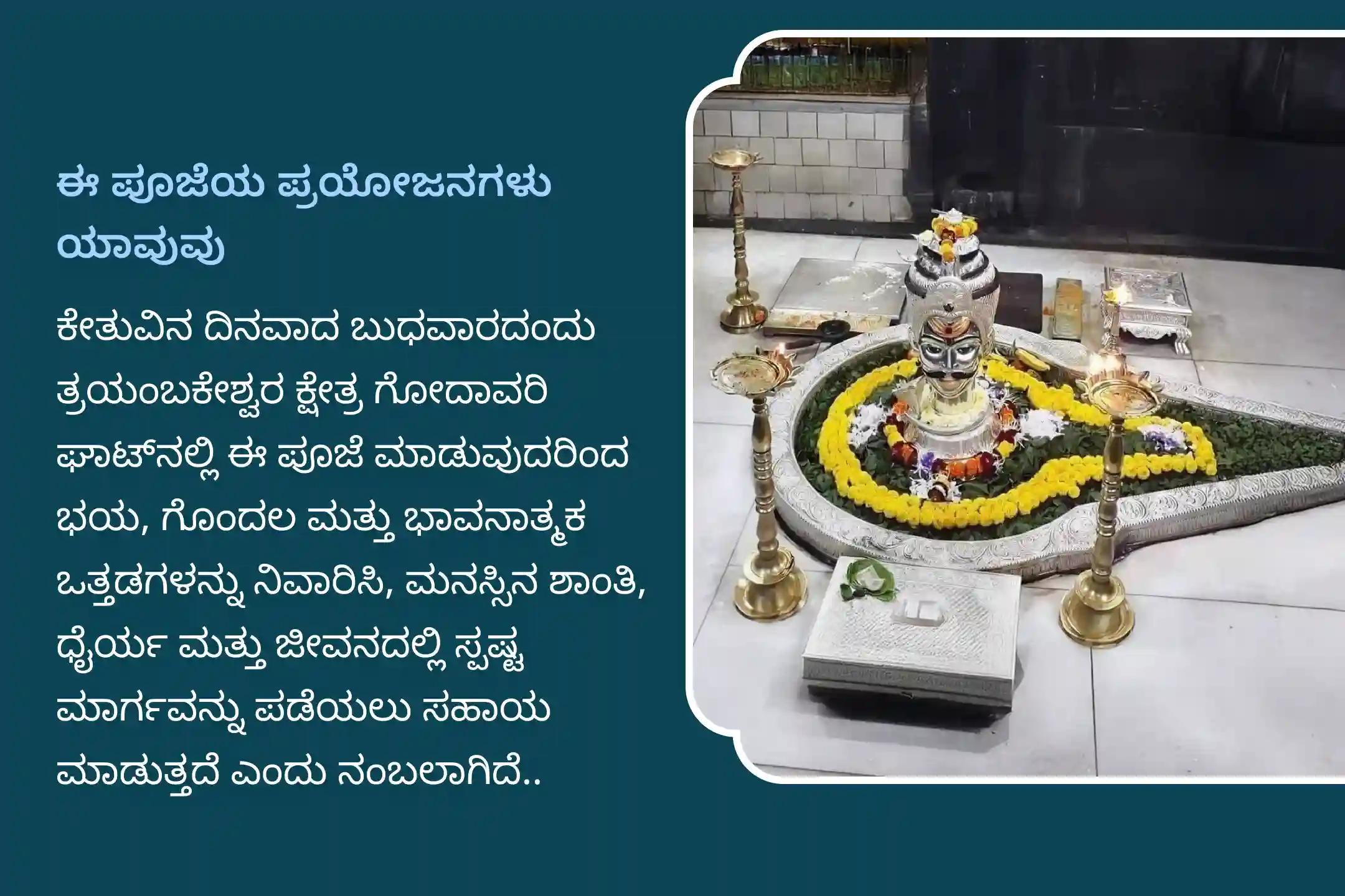 ನಿರ್ಭಯತೆ ಮತ್ತು ಮಾನಸಿಕ ಸ್ಥಿರತೆಯನ್ನು ಸಾಧಿಸುವುದಕ್ಕಾಗಿ ಬುಧವಾರ ಕಾಲ ಸರ್ಪ ತ್ರಯಂಬಕೇಶ್ವರ ಗೋದಾವರಿ ಕ್ಷೇತ್ರ ವಿಶೇಷ ಕಾಲ ಸರ್ಪ ದೋಷ ಶಾಂತಿ ಪೂಜೆಯಲ್ಲಿ ಭಾಗವಹಿಸಿ