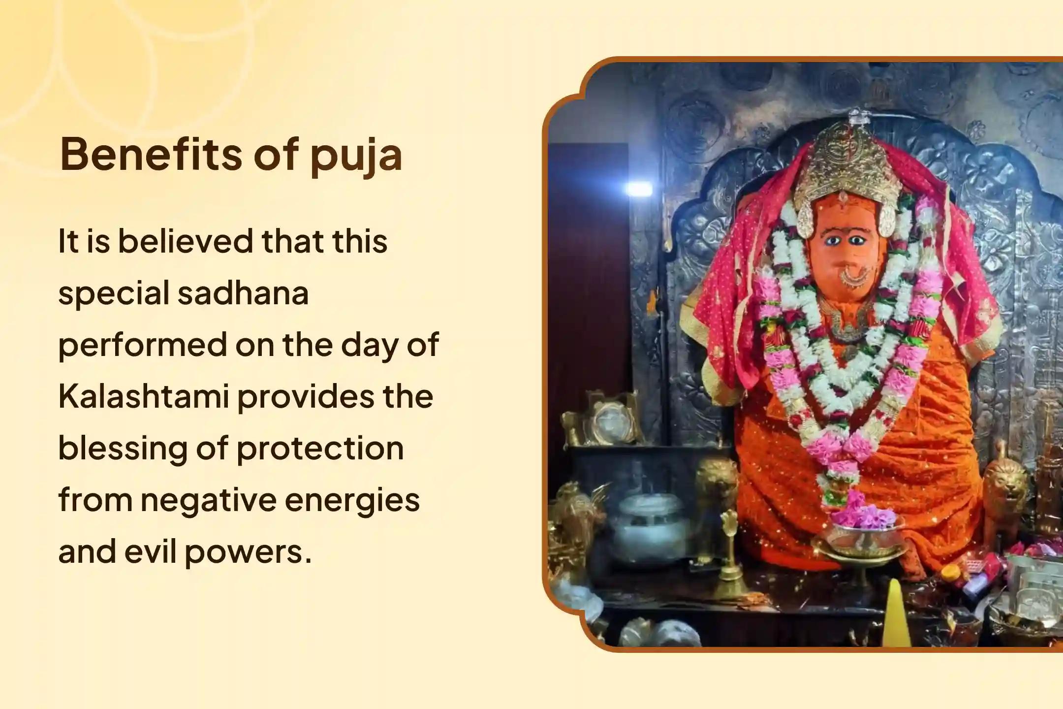 Do you feel that hidden enemies or constant obstacles are stopping your every effort? With the fierce and divine worship of Maa Kali, you may receive the blessing of relief from negativity.