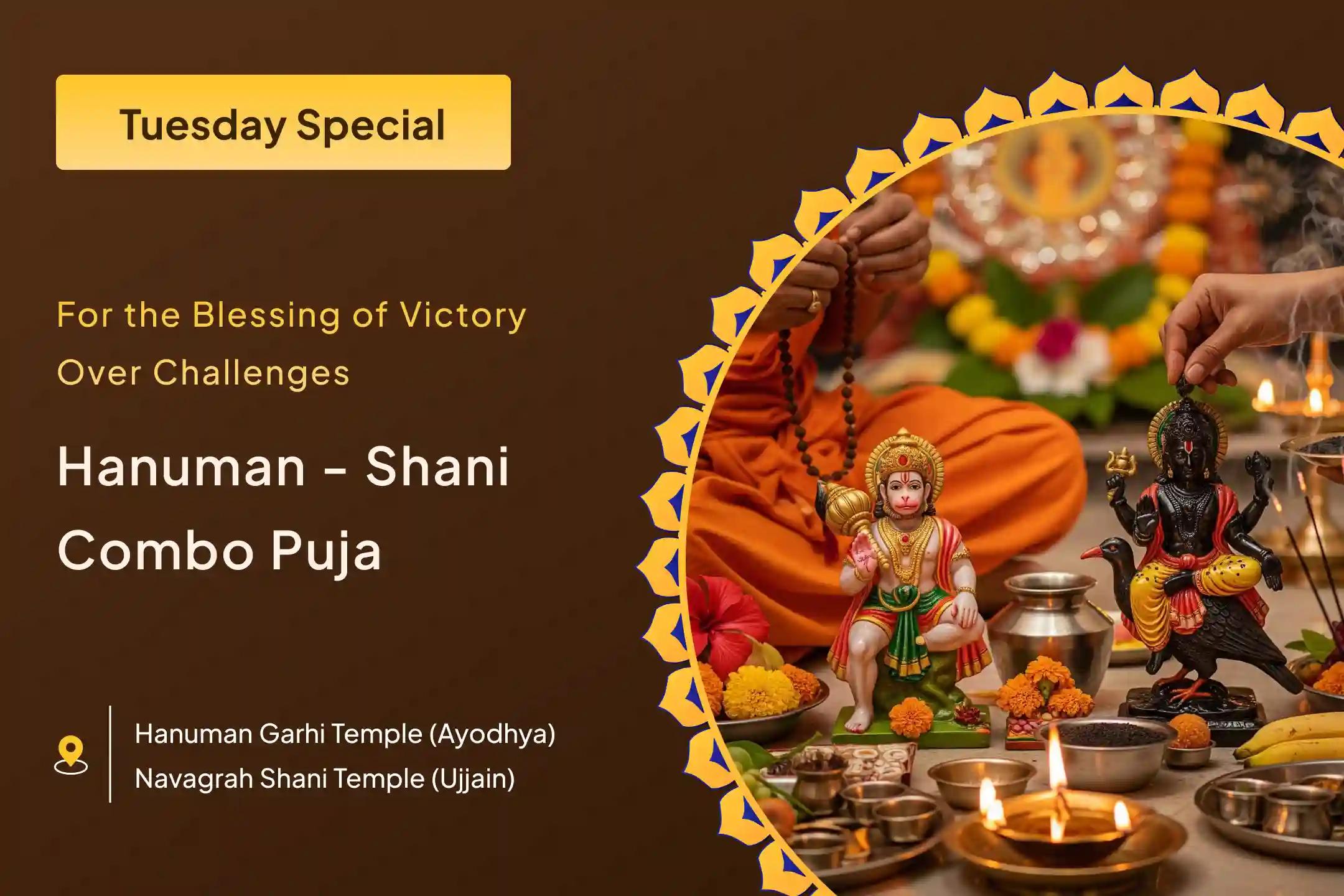 Join Hanuman Garhi Sankat Mochan Puja and Shani Til Tel Abhishek at Shri Hanuman Garhi Temple and Shri Navagraha Shani Temple for courage and fearlessness to overcome challenges 🛡️ 🌟