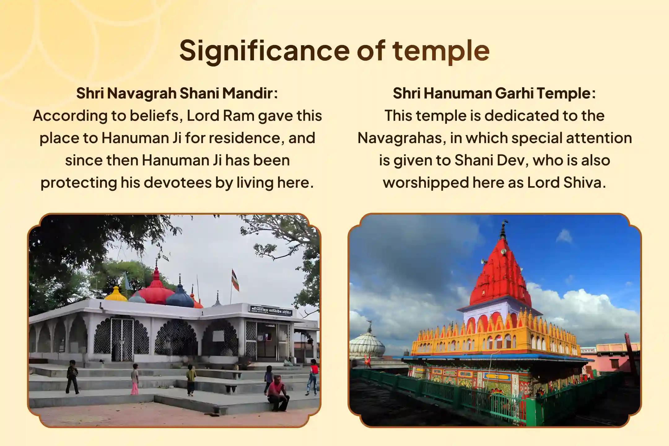 Join Hanuman Garhi Sankat Mochan Puja and Shani Til Tel Abhishek at Shri Hanuman Garhi Temple and Shri Navagraha Shani Temple for courage and fearlessness to overcome challenges 🛡️ 🌟