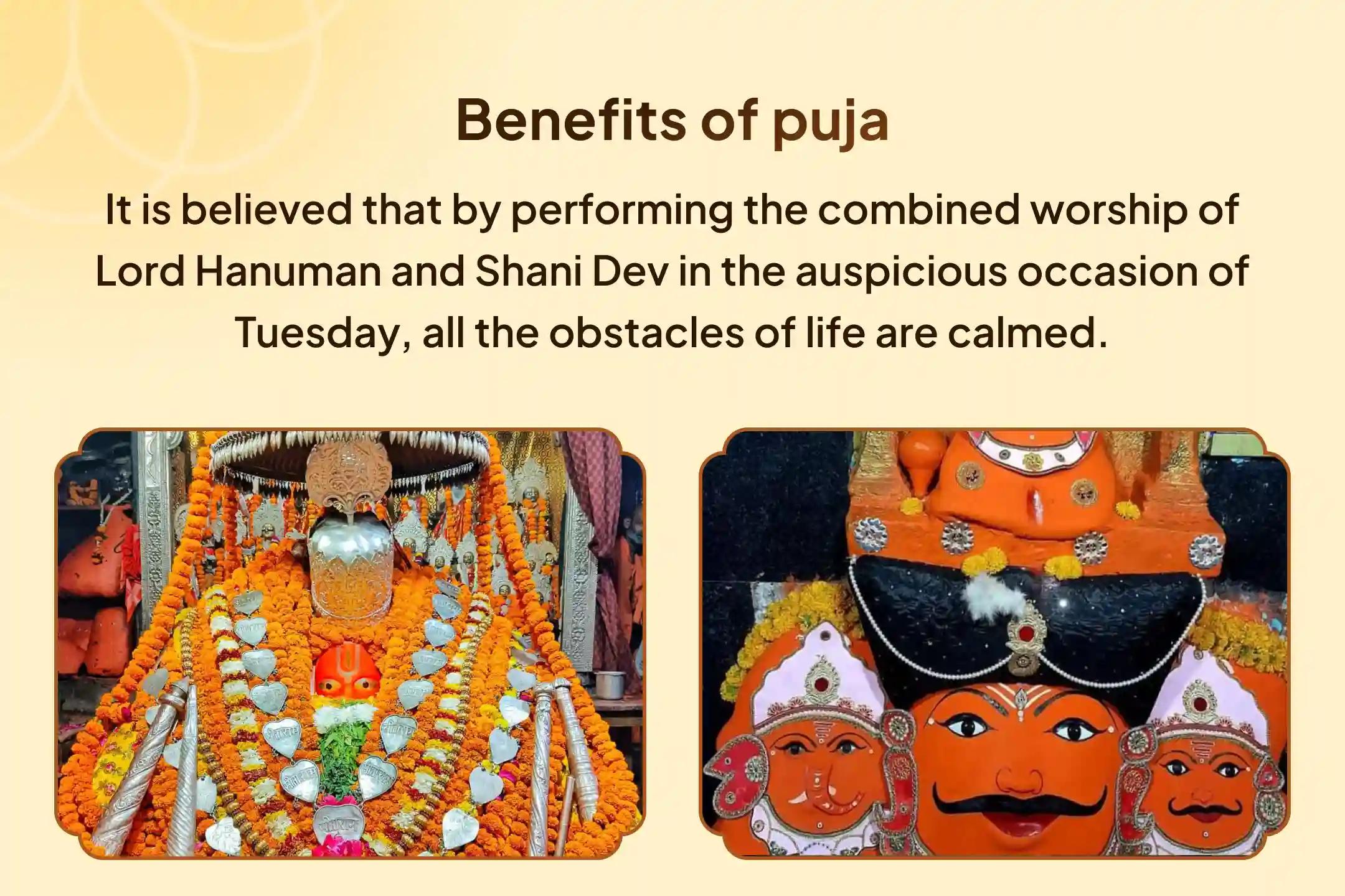 Join Hanuman Garhi Sankat Mochan Puja and Shani Til Tel Abhishek at Shri Hanuman Garhi Temple and Shri Navagraha Shani Temple for courage and fearlessness to overcome challenges 🛡️ 🌟