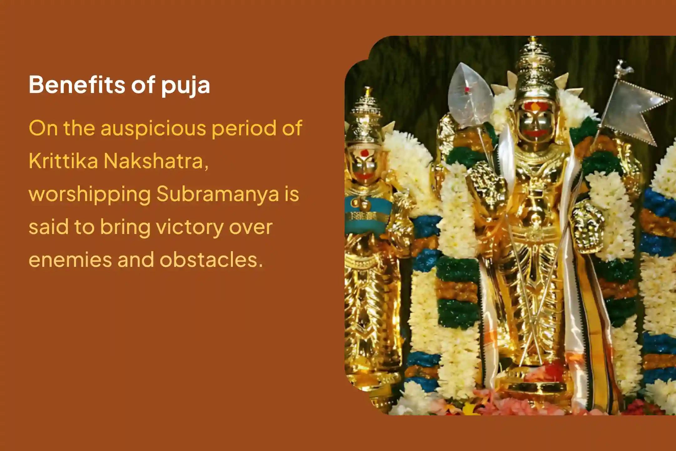 Participate in the Krittika Nakshatra Subramanya Special Shatru Samhara Trishati Homa for Blessing For Victory over Enemies