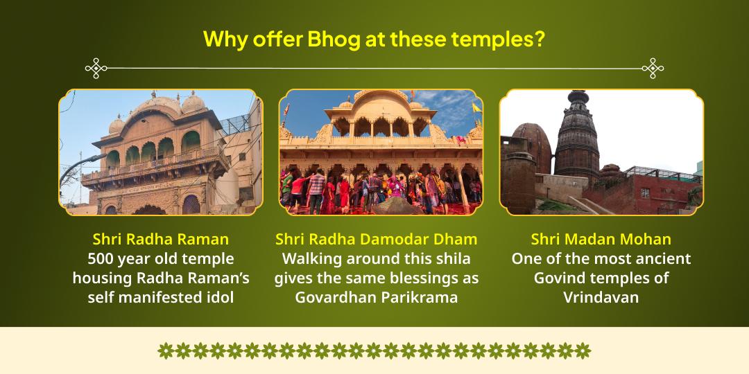 Masik Janmashtami Vrindavan Krishna 3 Temple Makhan-Mishri Bhog