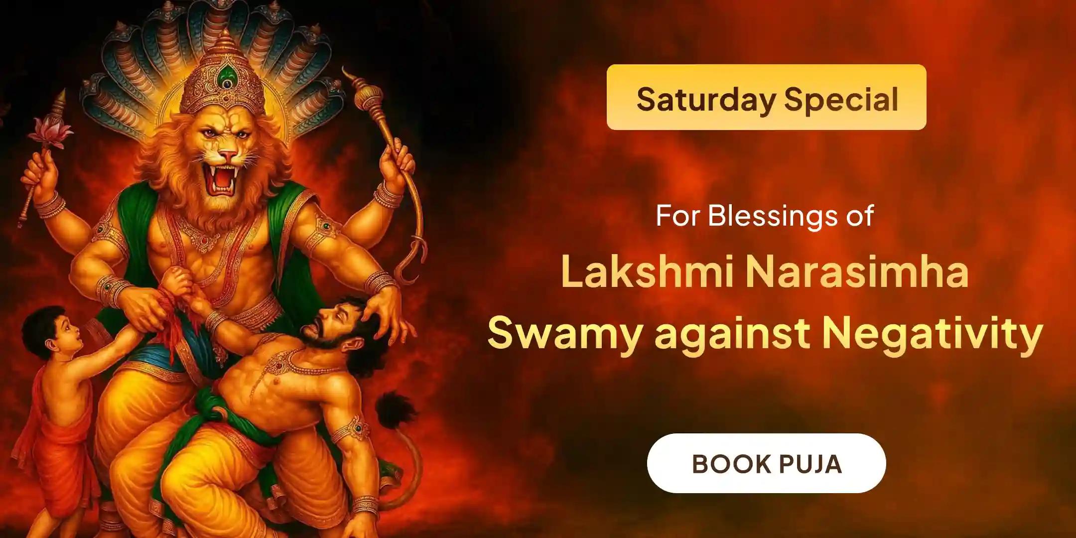 Narasimha Ashtottara Archana, Panchamrit Abhishekam, and Drishti Nivaran Homam
