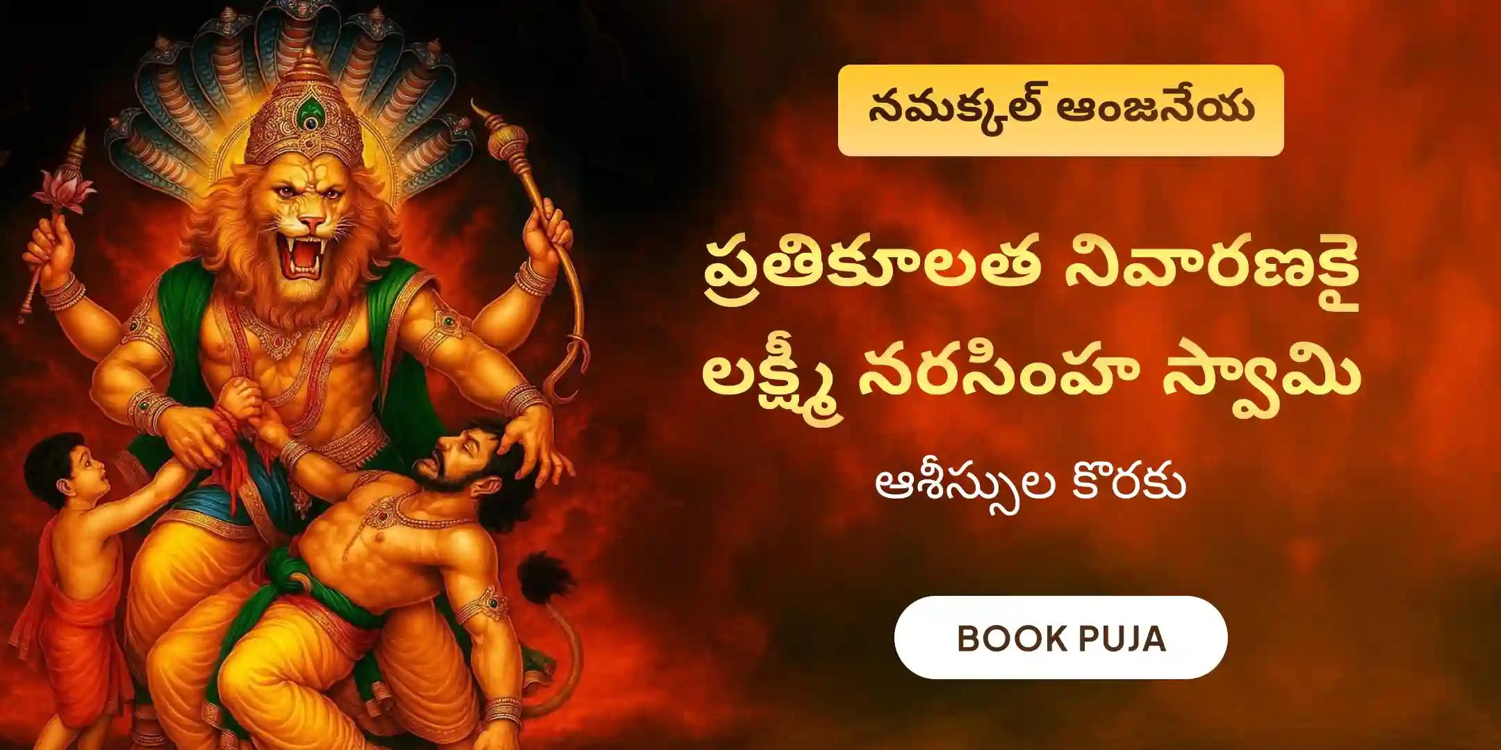 నరసింహ అష్టోత్తరార్చన, పంచామృత అభిషేకం మరియు దృష్టి నివారణ హోమం
