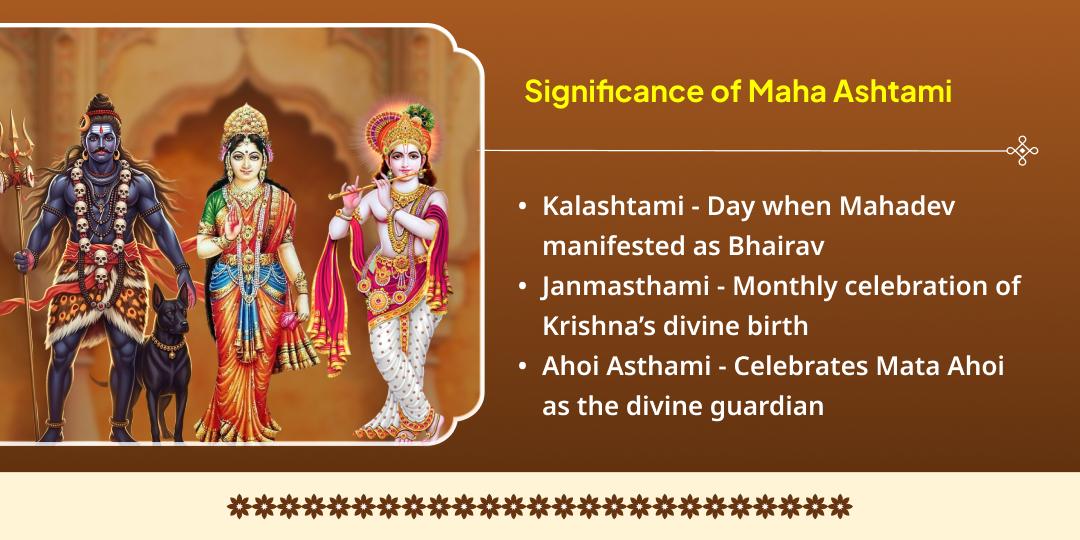 Maha Ashtami Ahoi-Kalashtami-Krishnashtami 3 Temple Chadhava