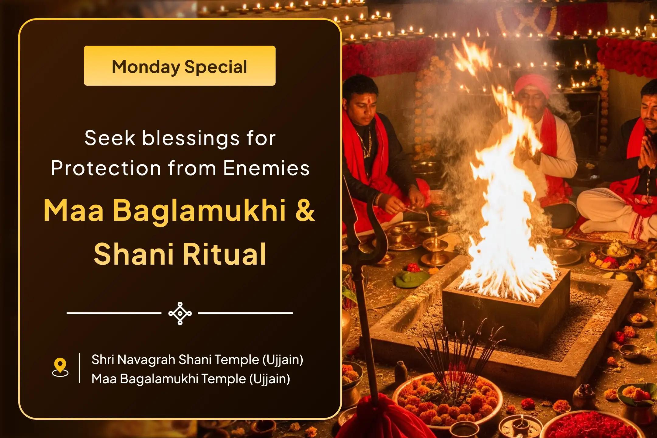 Are you troubled by the conspiracies of enemies, legal disputes, or the hassles of court cases? Participate in Shani Maa Baglamukhi-Shani Combo Special Puja to fight obstacles. 