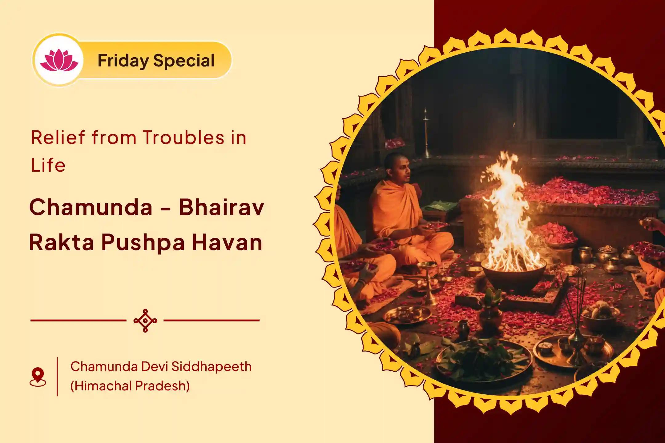 🌙✨ Participate in the Chamunda–Bhairav Sahasranama Archana and Rakta Pushpa Havan at Shri Chamunda Devi Temple to receive divine assistance and protection from powerful negative energies🔥🌺🕉️