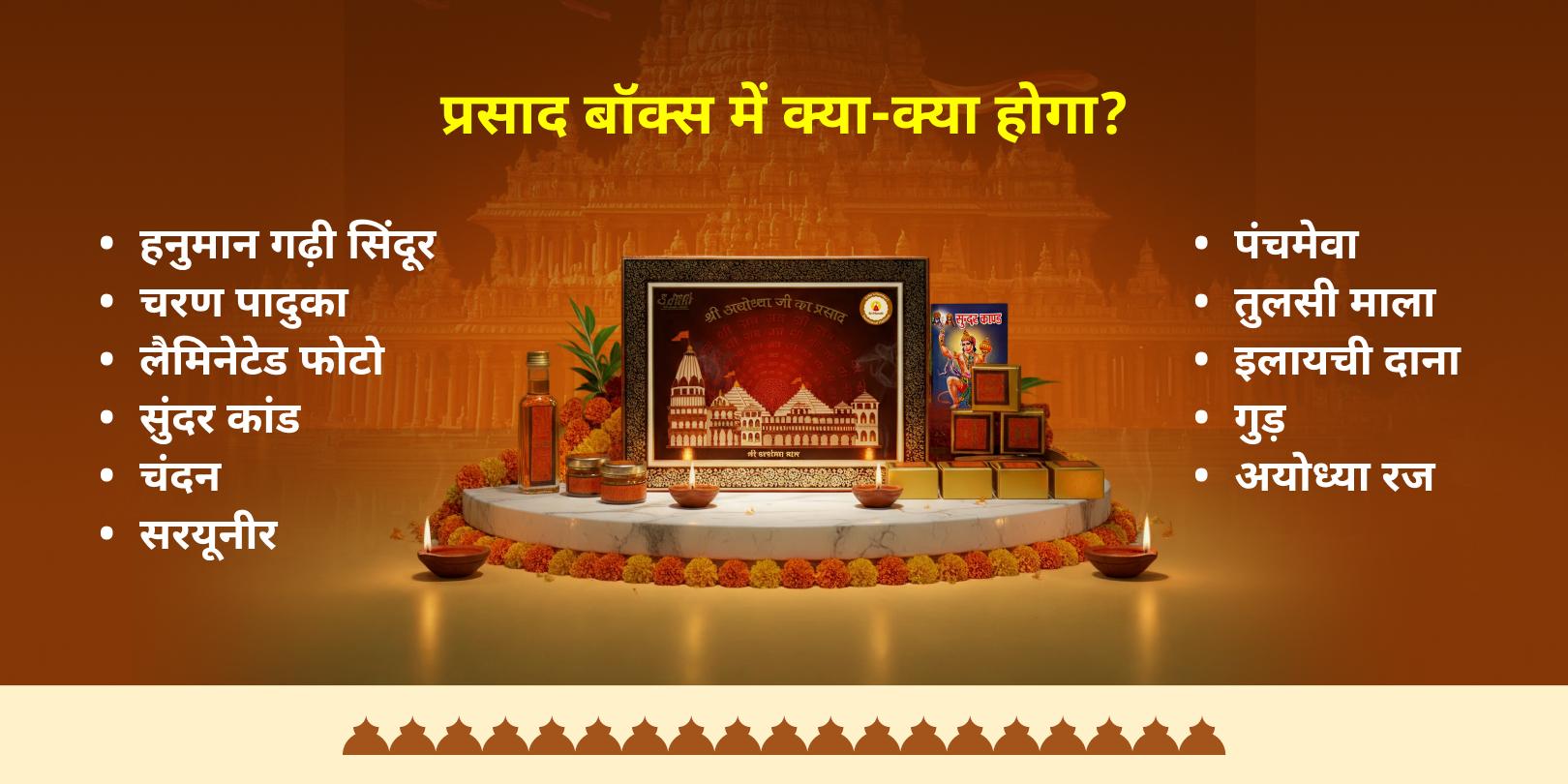 दिवाली राम जन्मभूमि अयोध्या अभिमंत्रित रामलला प्रसाद बॉक्स होम डिलीवरी