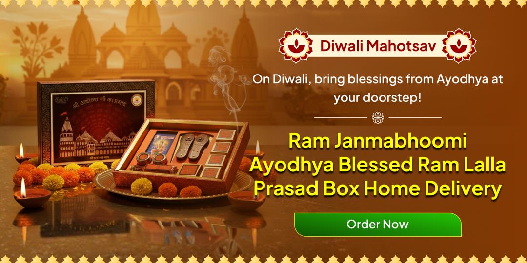 This Diwali, Sri Mandir brings Lord Ram’s divine blessings right at your doorstep with the blessed Ayodhya Prasad Box!