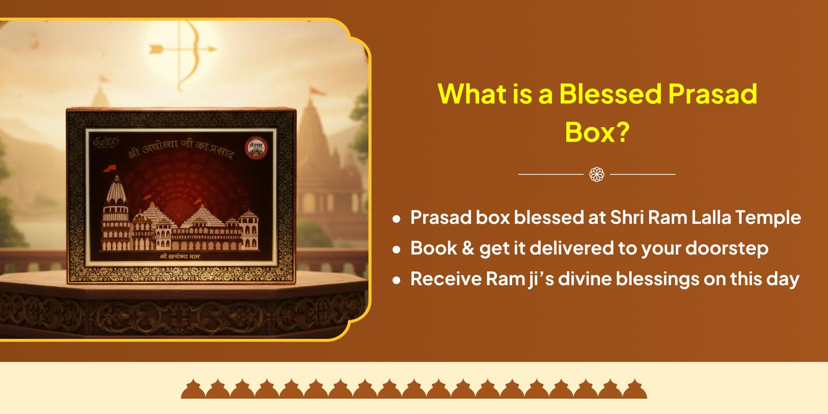 Diwali Ram Janmabhoomi Ayodhya blessed Ram Lalla Prasad Box Home Delivery