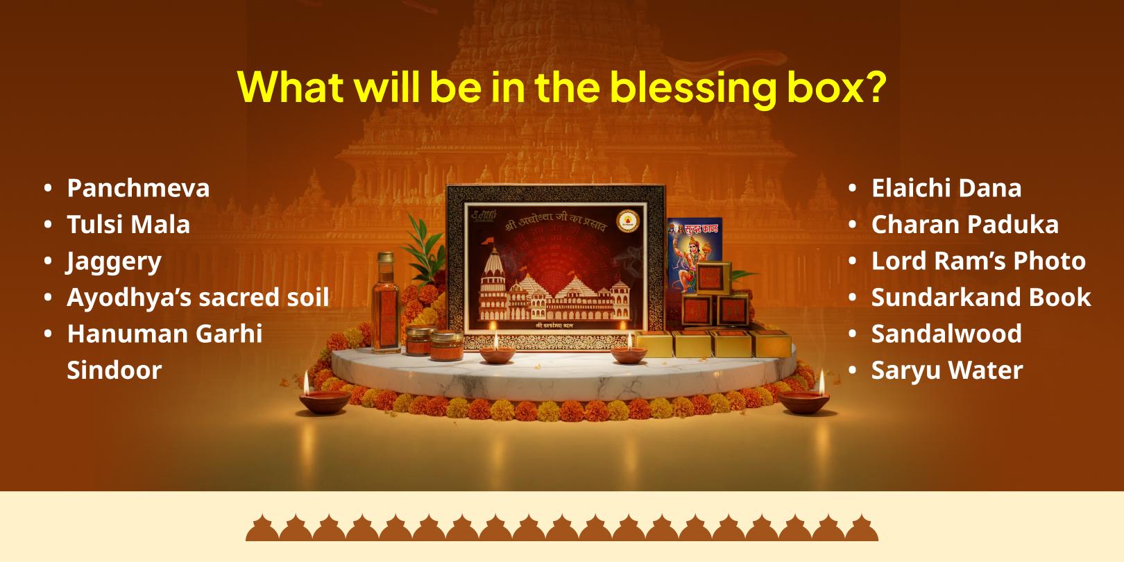 Diwali Ram Janmabhoomi Ayodhya blessed Ram Lalla Prasad Box Home Delivery