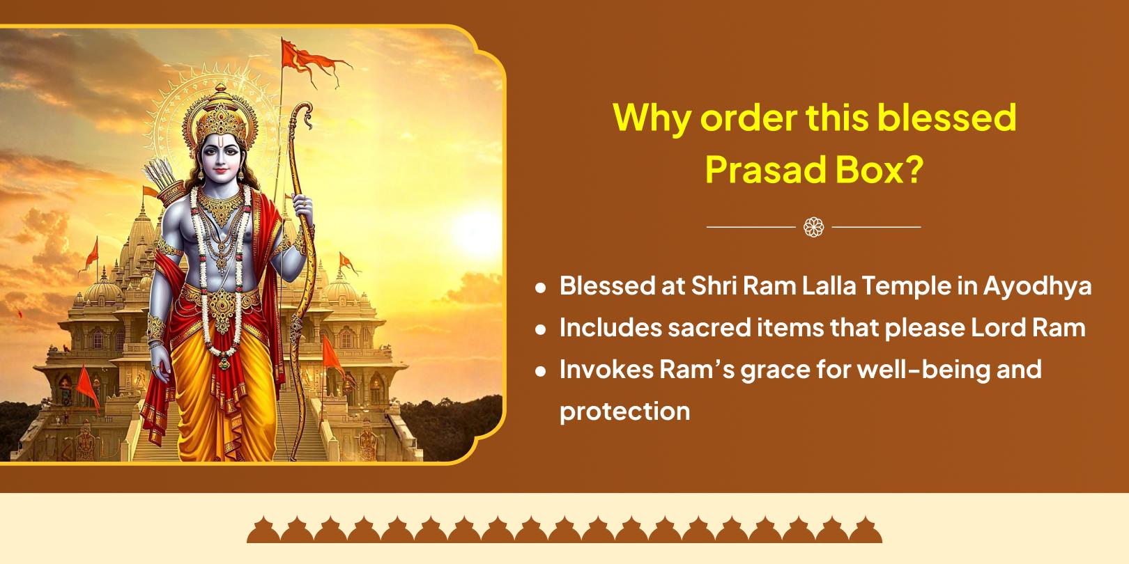 Diwali Ram Janmabhoomi Ayodhya blessed Ram Lalla Prasad Box Home Delivery