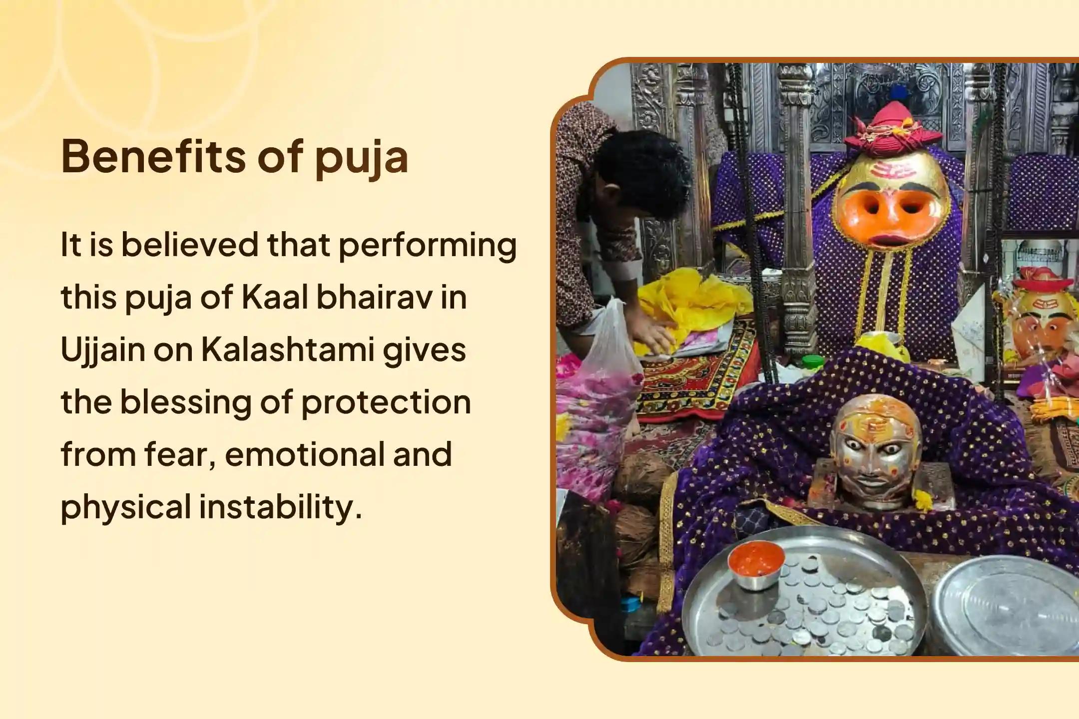 Join the Kaalashtami Mahakaal Nagari Special Puja to seek protection from fear, emotional distress, and physical instability.
