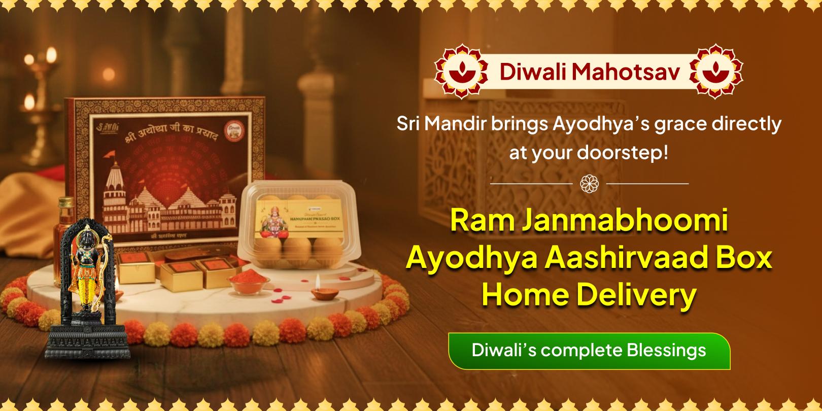 Diwali Mahotsav Ayodhya blessed Sampoorna Aashirvaad Box Delivery