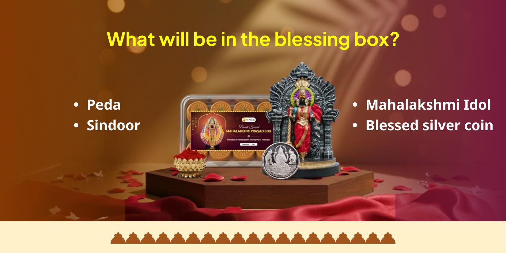 Diwali Mahotsav Mahalakshmi Shaktipeeth blessed Silver Coin & Prasad Delivery