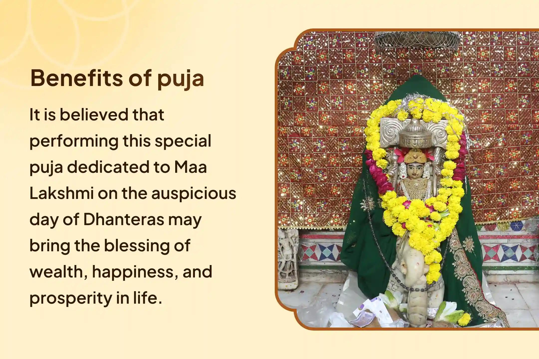 On the holy day of Dhanteras 🌸 invoke the divine grace of Maa Lakshmi 🙏 through 11 Lakh Lakshmi Beej Mantra Jaap, Shri Yantra Pujan and Dhan Prakash yagya and receive the blessing of wealth and prosperity💰✨