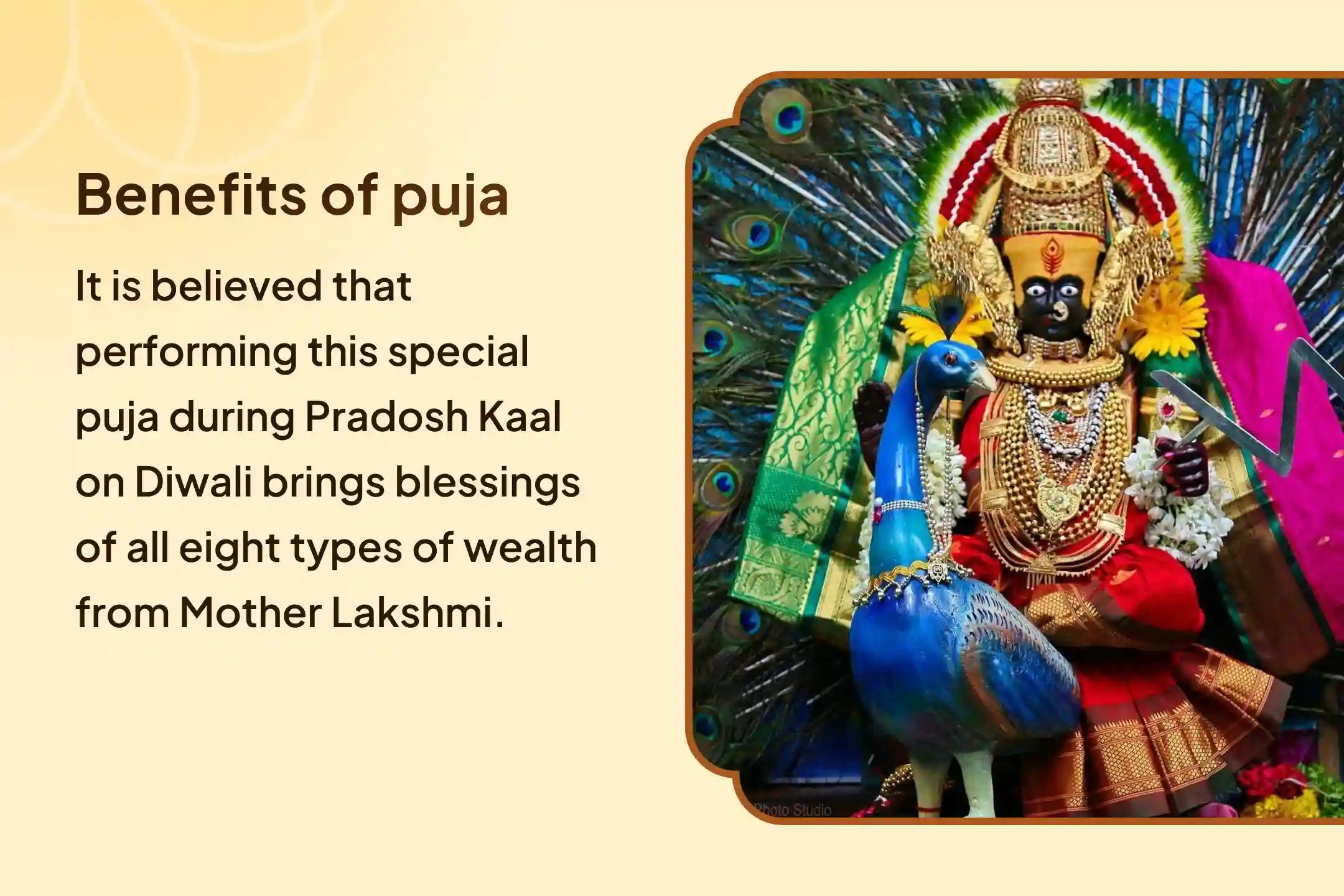 🪔 Join the auspicious Pradosh Kaal of Diwali for the fruit-bearing Mahalakshmi Puja described in the Puranas to receive blessings for all eight types of wealth ✨🌸