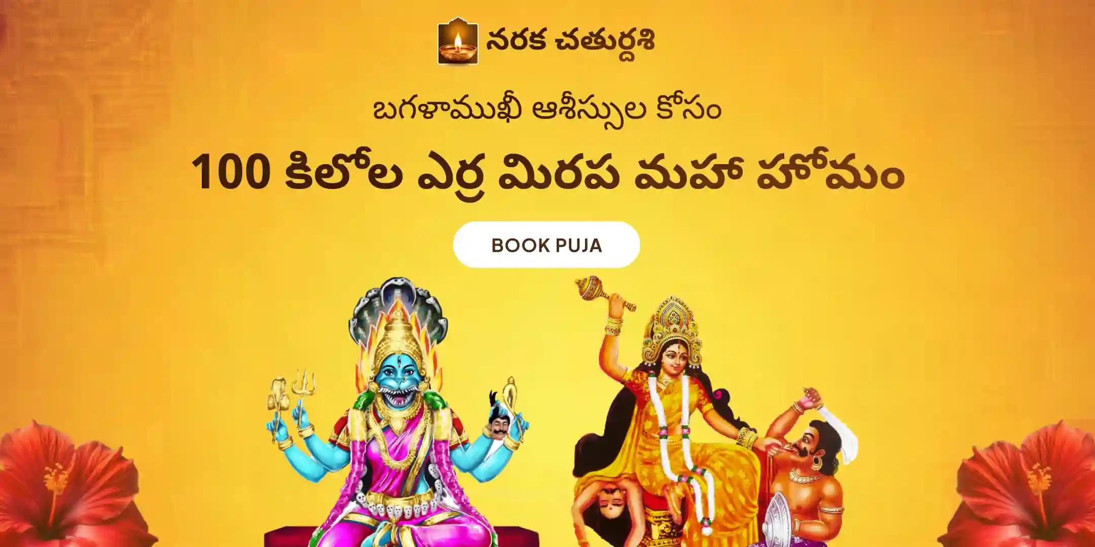100 కిలోల ఎర్ర మిరపకాయలతో అగ్ని ఆహుతి మహా హోమం, 1.25 లక్షల మూల మంత్ర జపంతో బగళాముఖీ-ప్రత్యంగిర పూజ