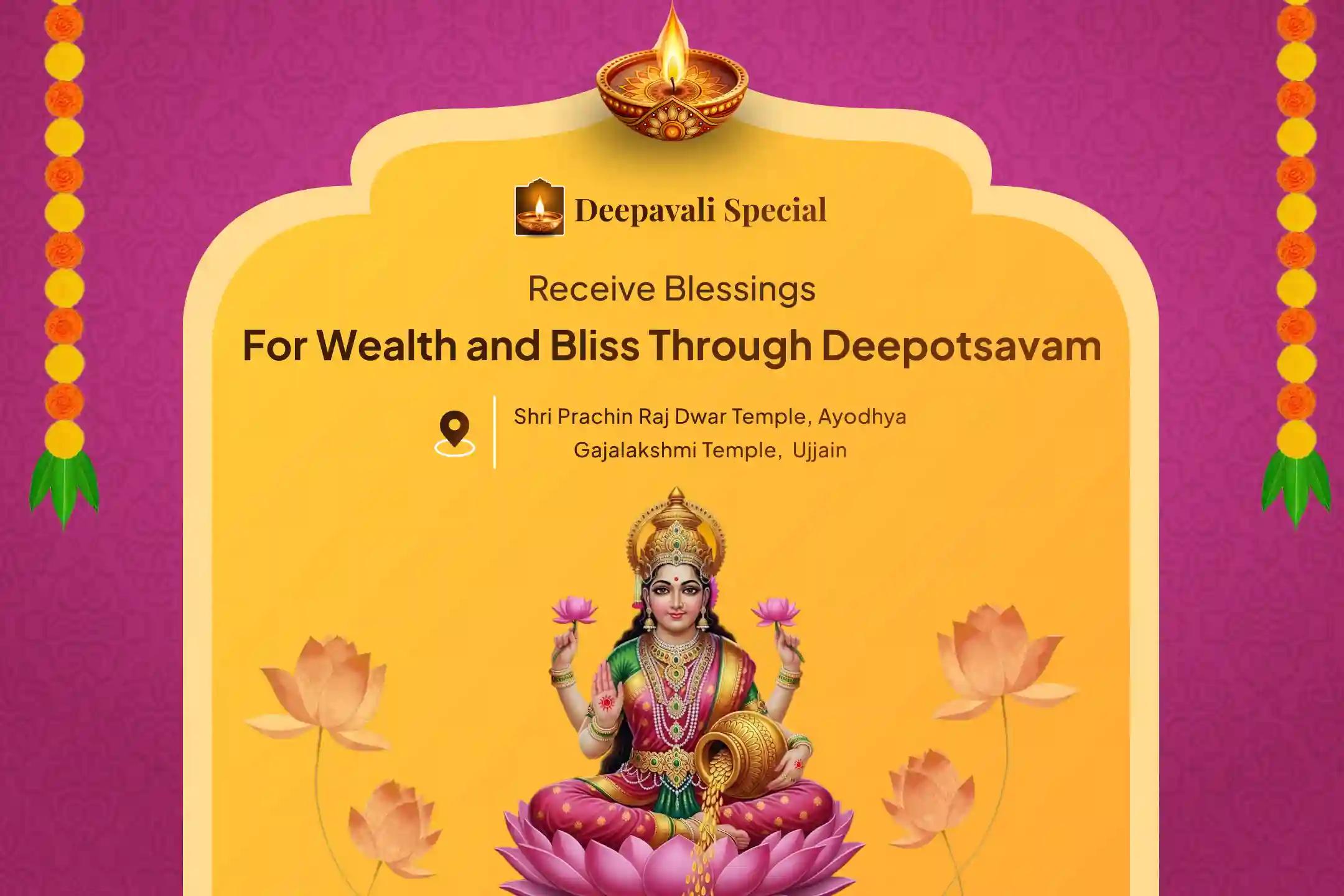 Participate in the Ayodhya Grand Deepavali Deepotsav Special Ayodhya Grand 31,000 Deepotsav Mahalakshmi Puja, 1,08,000 Lakshmi Mantra Jaap to get Blessings for Abundance of Wealth and Bliss in Life
