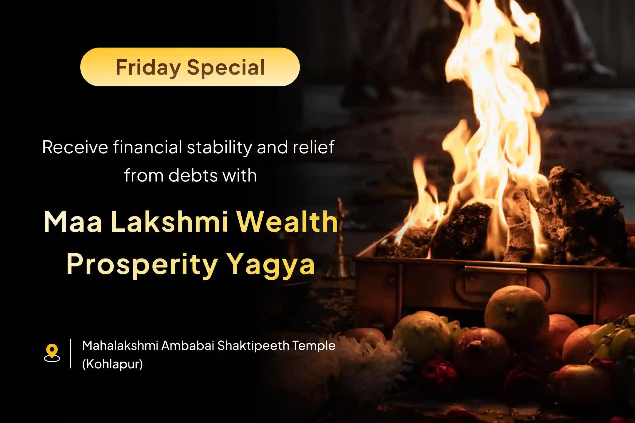 Are you troubled by debt, lack of wealth, or financial stress? 🌟 Participate in the special puja at Maa Mahalaxmi Ambabai Temple and receive prosperity and relief with the blessing of Maa Lakshmi. ✨