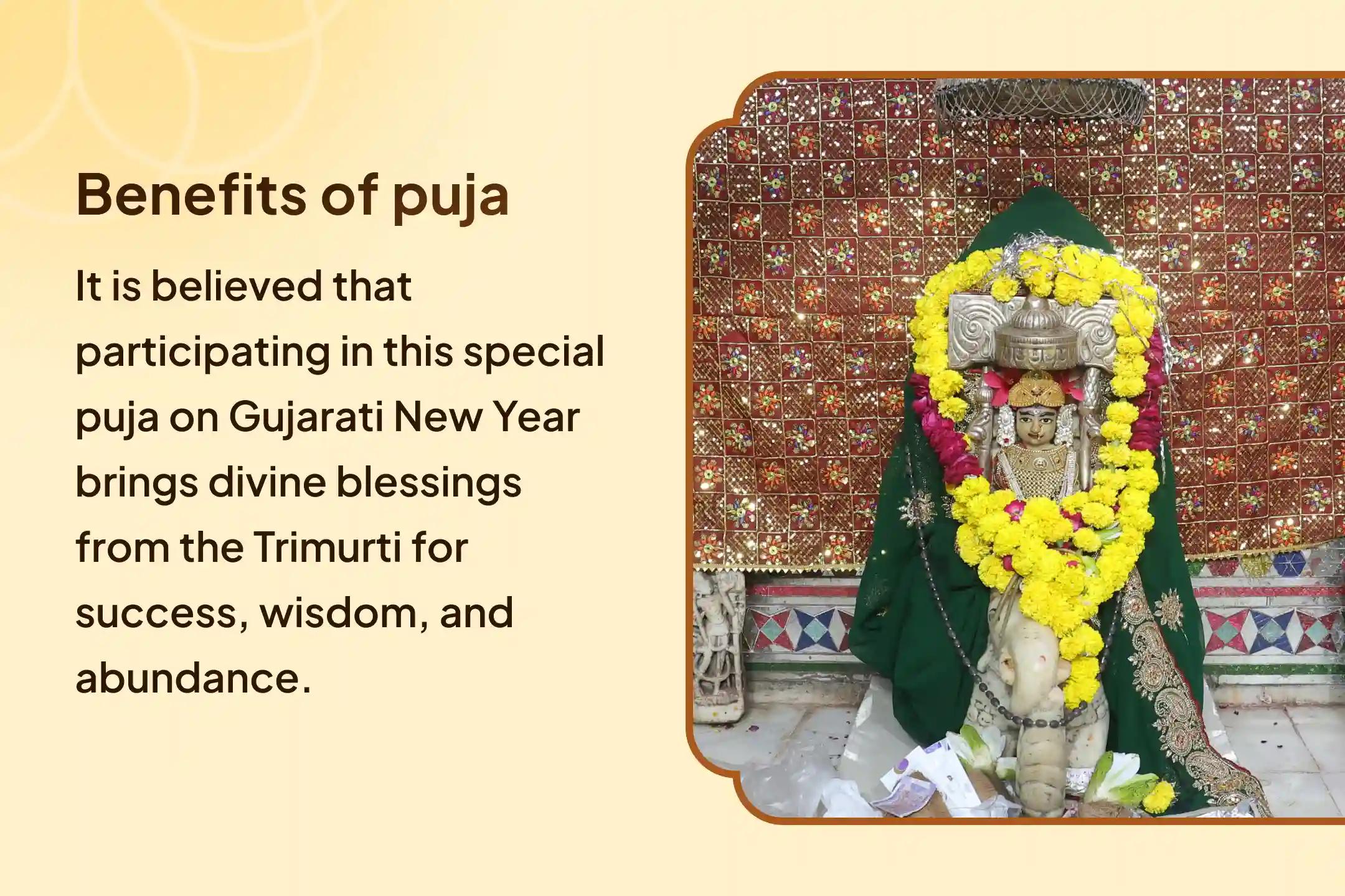 ✨ On the auspicious occasion of Gujarati New Year, seek blessings for success, wisdom, and abundance. Participate in the 3-day ritual to receive the divine blessings of the Trimurti for prosperity, knowledge, and spiritual balance. 🔥