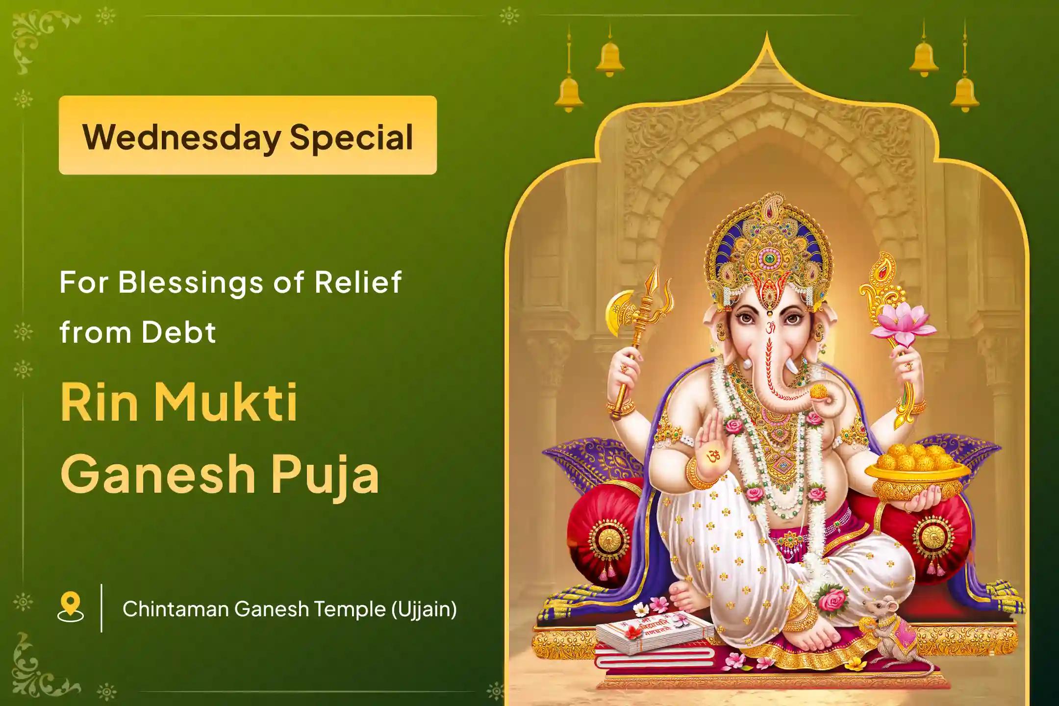 💰 Are financial troubles surrounding you? Get blessings for relief from debts with the special worship of Vighnaharta Ganesh at Shri Chintaman Ganesh Temple 🙏🔱