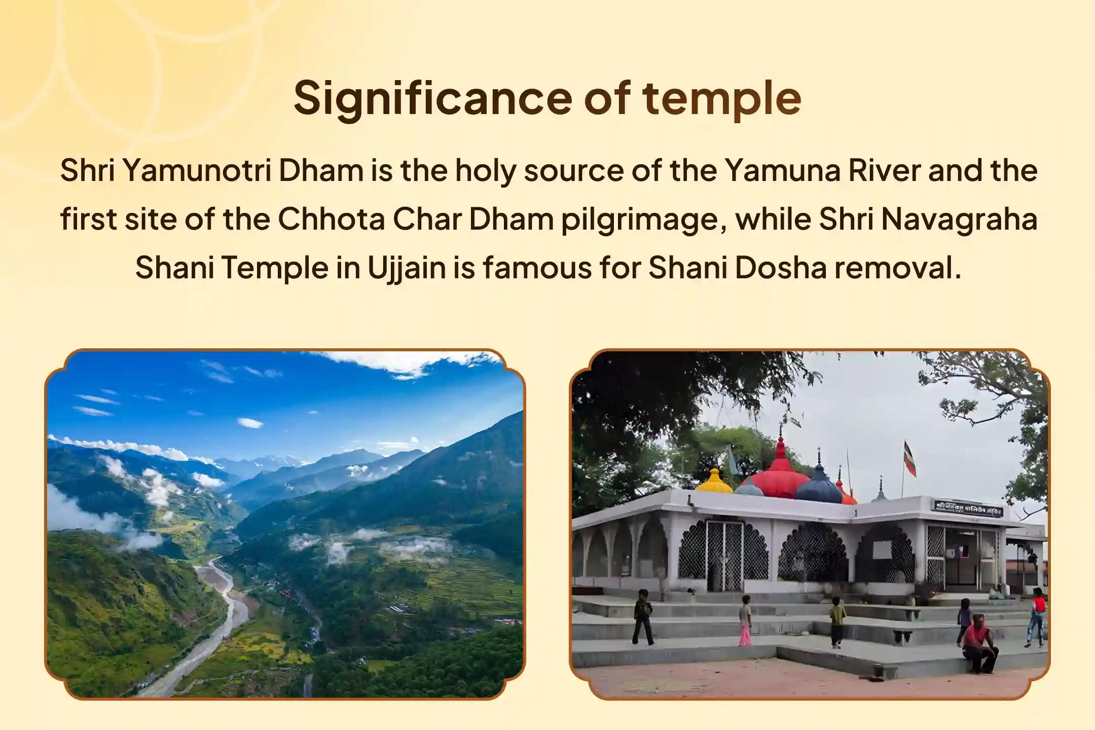 🌼 On the auspicious occasion of Bhai Dooj, join us for these sacred and powerful rituals at Shri Yamunotri Dham and Shri Navagraha Shani Temple in Ujjain, for blessings of longevity and karmic peace for your brother 🙏✨