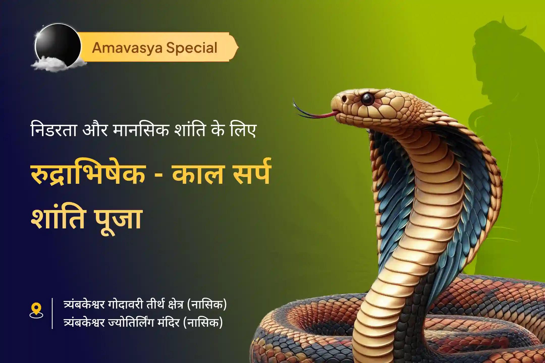🙏 अमावस्या के दिव्य काल में रुद्राभिषेक के साथ काल सर्प दोष शांति अनुष्ठान से पाएं निडरता और खुशहाली का आशीर्वाद