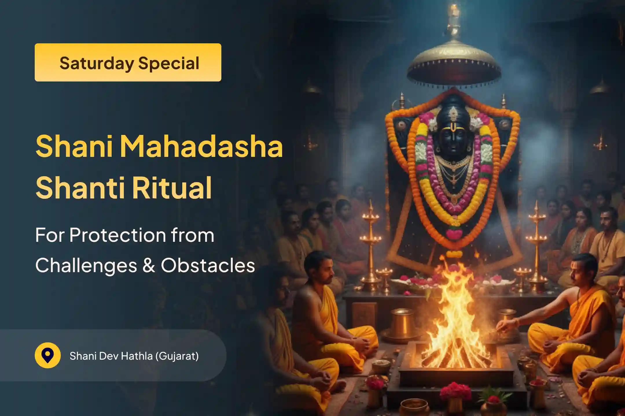 ✨🌑 Conquer Life’s Challenges with Shani Saade Saati Shanti Mahapuja – Til Tel Abhishek and Mahadasha Remedies for Lasting Relief and Protection 🌟🪐
