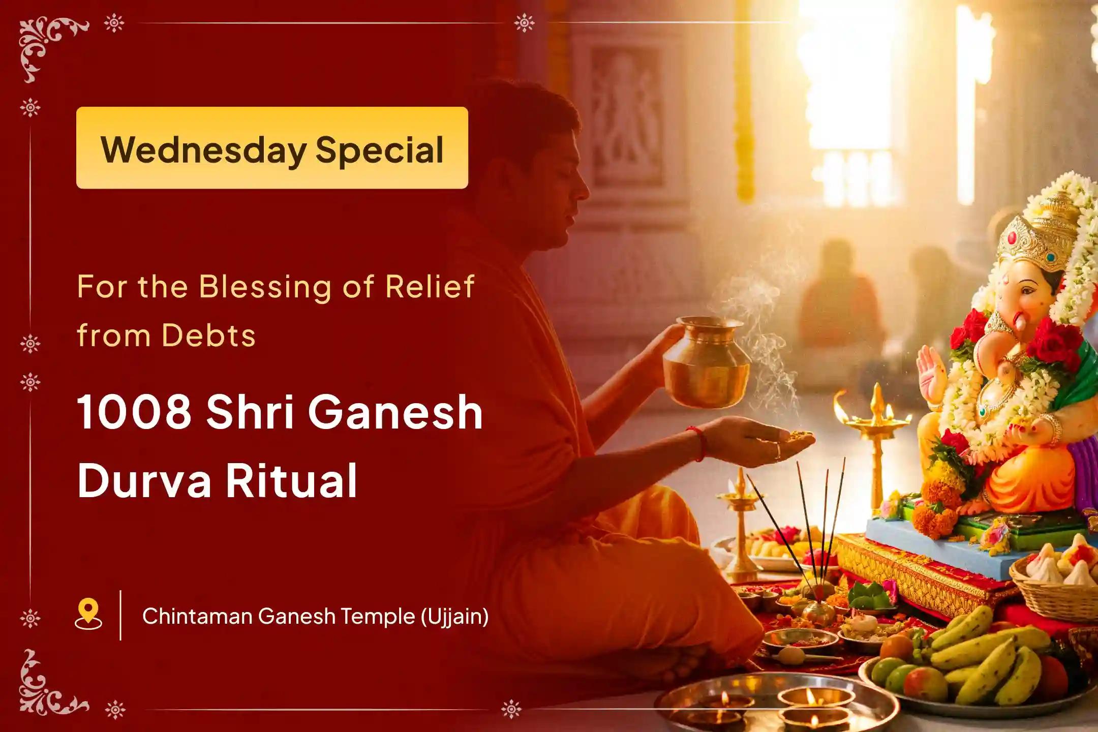 💰 Facing constant financial struggles or burdened by debt? Seek divine relief through the special Vighnaharta Ganesh Puja at Shri Chintaman Ganesh Temple