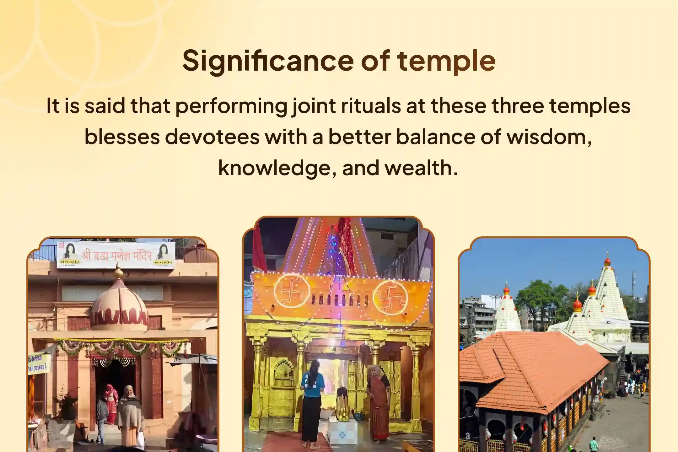 True success comes from the balance of wisdom, wealth, and knowledge - a rare opportunity to receive blessings from Lord Ganesha, Maa Lakshmi, and Maa Saraswati at 3 sacred temples!