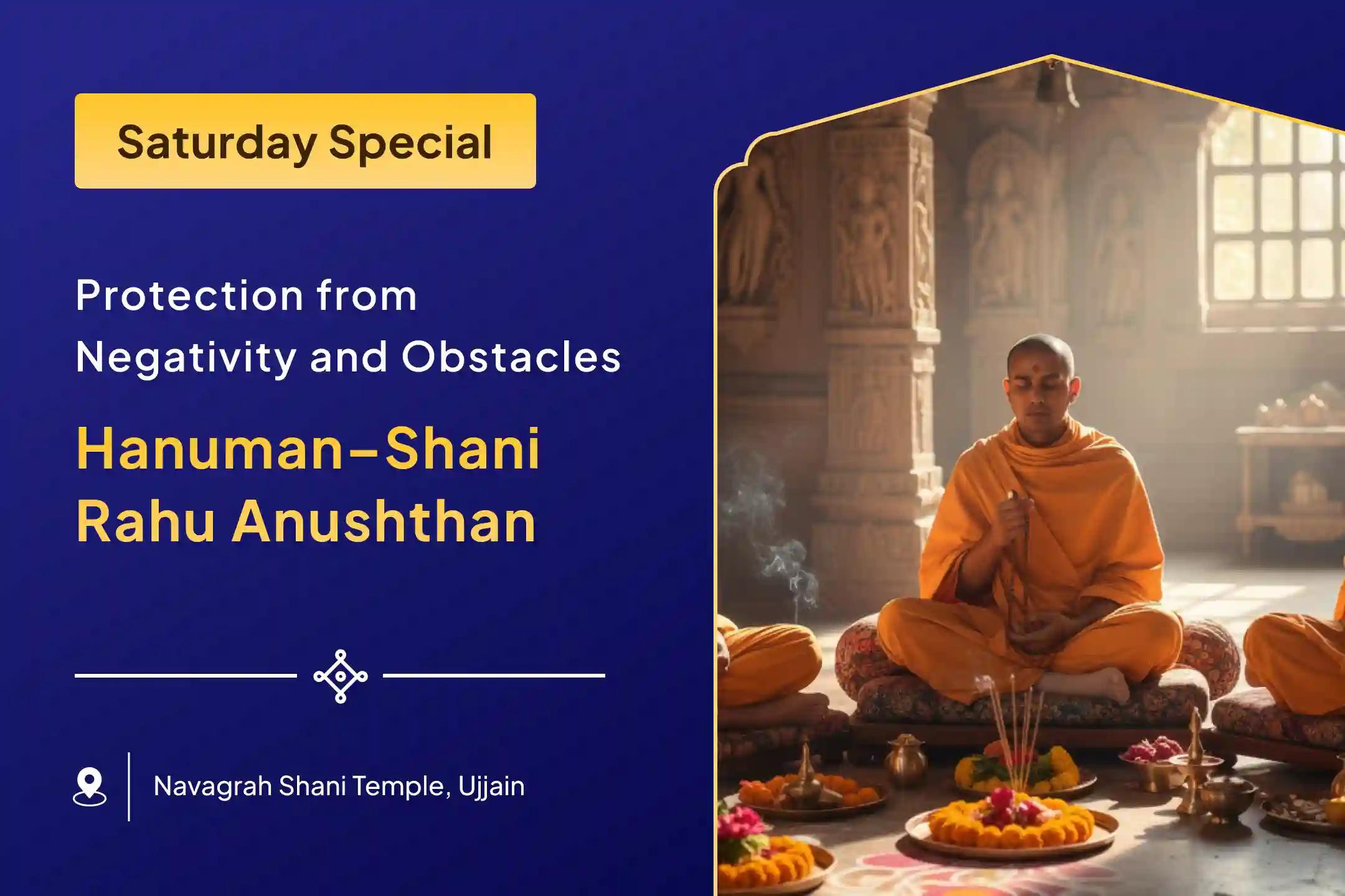 🚩 Experience the divine power of 21,000 Hanuman Gayatri mantras and 23,000 Shani Mool mantras performed by 21 Brahmins