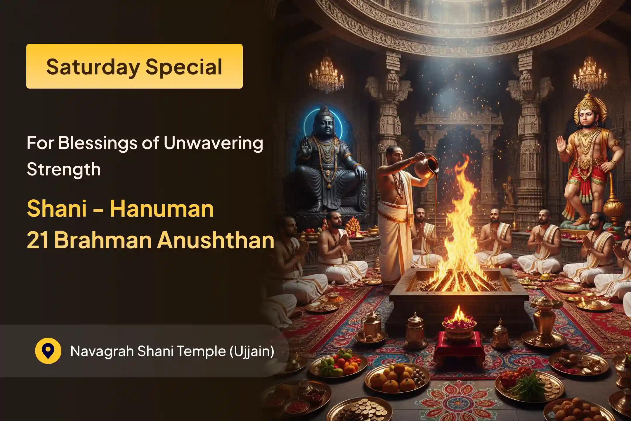 🌟 This Saturday, the combined power of Bhagwan Shani Dev and Lord Hanuman can bring you the strength to overcome hardships.