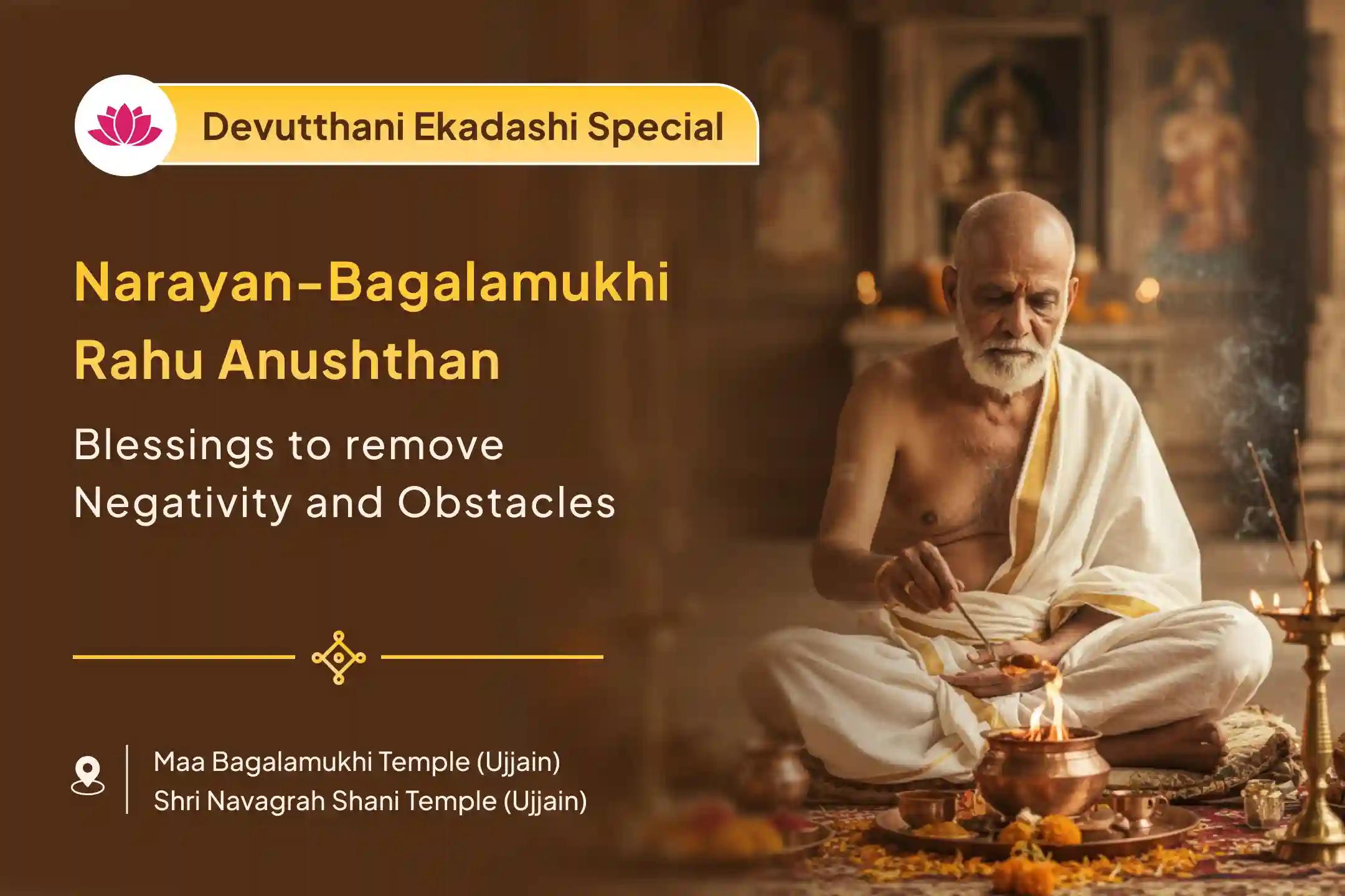 Harness Divine Protection with the Vishnu Kripa Rahu Dosh Nivaran Anushthan – Narayan-Bagalamukhi Mahayagya and 18,000 Rahu Mool Mantra Jaap to remove negativity and safeguard your life from obstacles