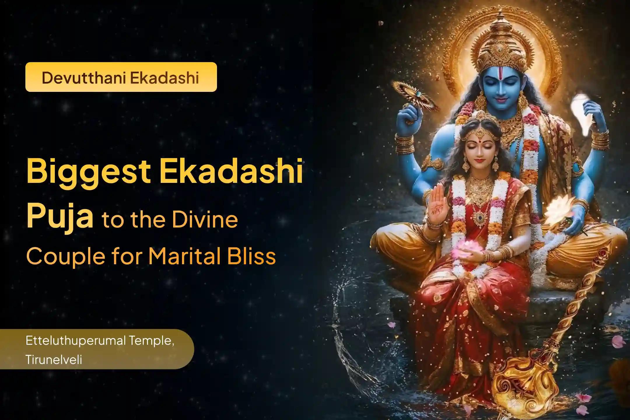 Participate in the Devutthani Ekadashi Lakshmi Narayan Puja Special Lakshmi Narayan Kalyanotsavam for overcoming obstacles and gaining happiness in married life.