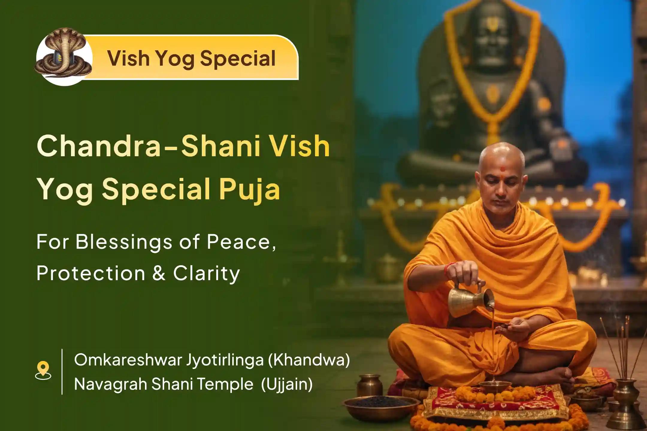 🌙🙏 Seek Divine Peace, Protection, and Clarity: Chandra-Shani Vish Yog Shanti Puja with Rudrabhishek, 11,000 Mahamrityunjaya Mantra Jaap & 108 Deep Daan ✨