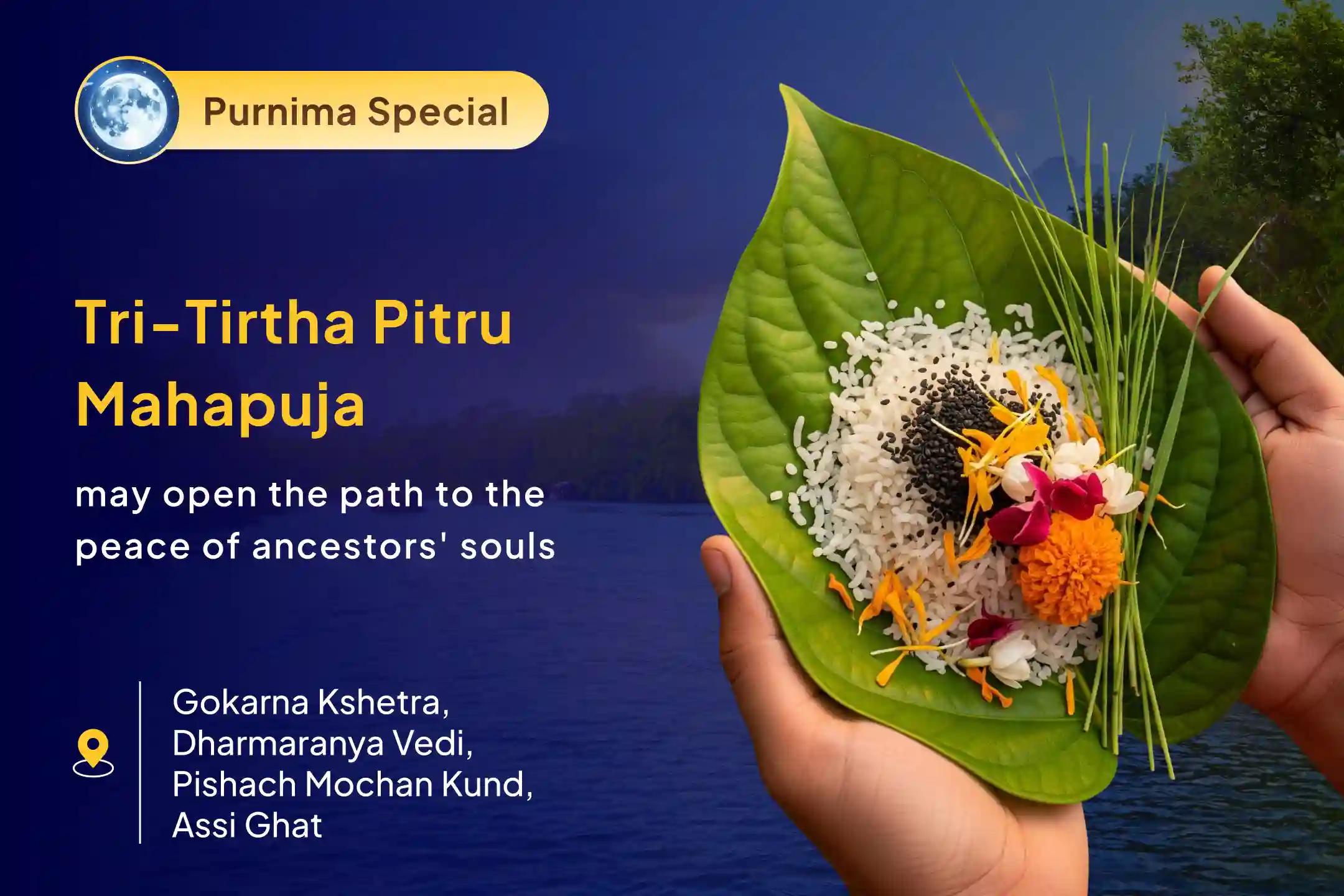 🌿 On the last three dates of the end of Kartik month, Pitru Shanti Mahapuja will be held simultaneously in three holy pilgrimage sites like Gaya, Gokarna, and Kashi 🙏✨