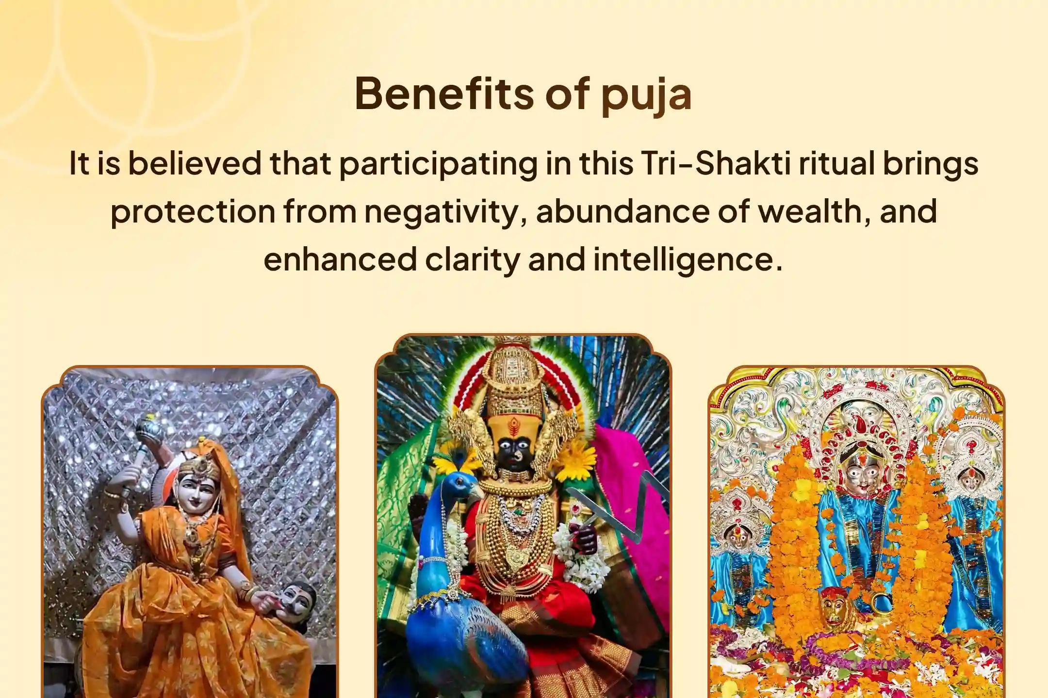 On the sacred Kartika Purnima, join the special Mahapuja of Maa Bagalamukhi, Maa Kamala, and Maa Tripura Sundari for victory over enemies, abundant wealth, and success in all endeavors