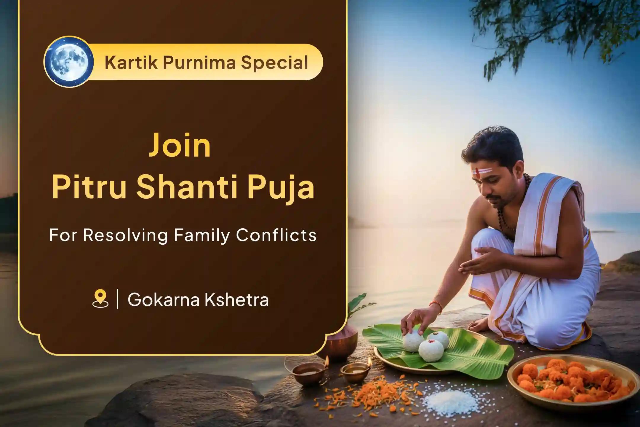 🕊️ For peace of ancestors’ souls and harmony in the family - Participate in Pitru Shanti Puja and Til Tarpan at the sacred Gokarna region.