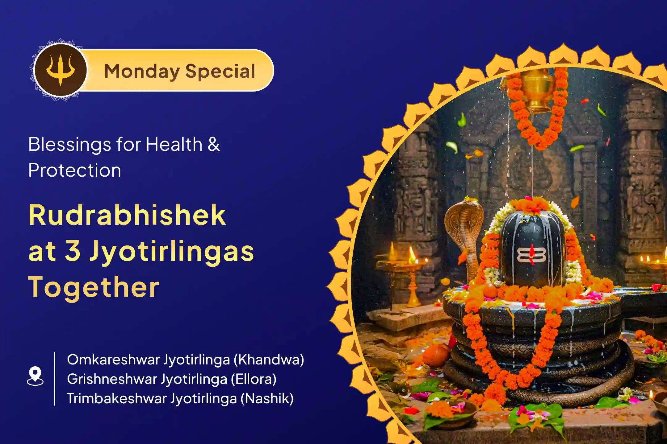 🕉️ Rudrabhishek and Rudra Havan at 3 Sacred Jyotirlingas on the Same Day... Receive Mahadev’s Divine Blessings for Better Health 🔱