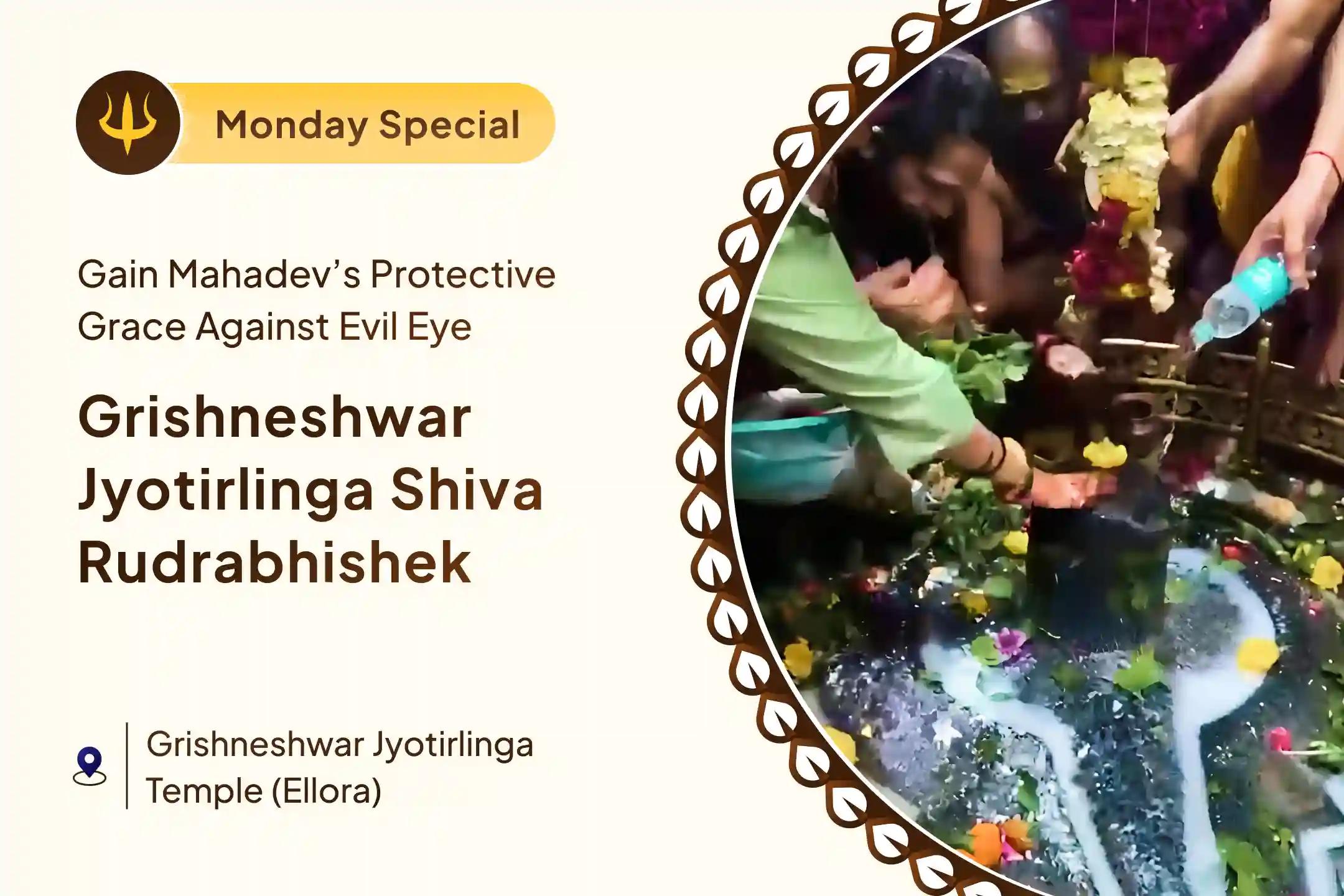 🕉️ Seek Lord Shiva’s Grace at Grishneshwar Jyotirlinga Rudrabhishek – Protect Yourself from Evil Eye and Negative Energies 🔱