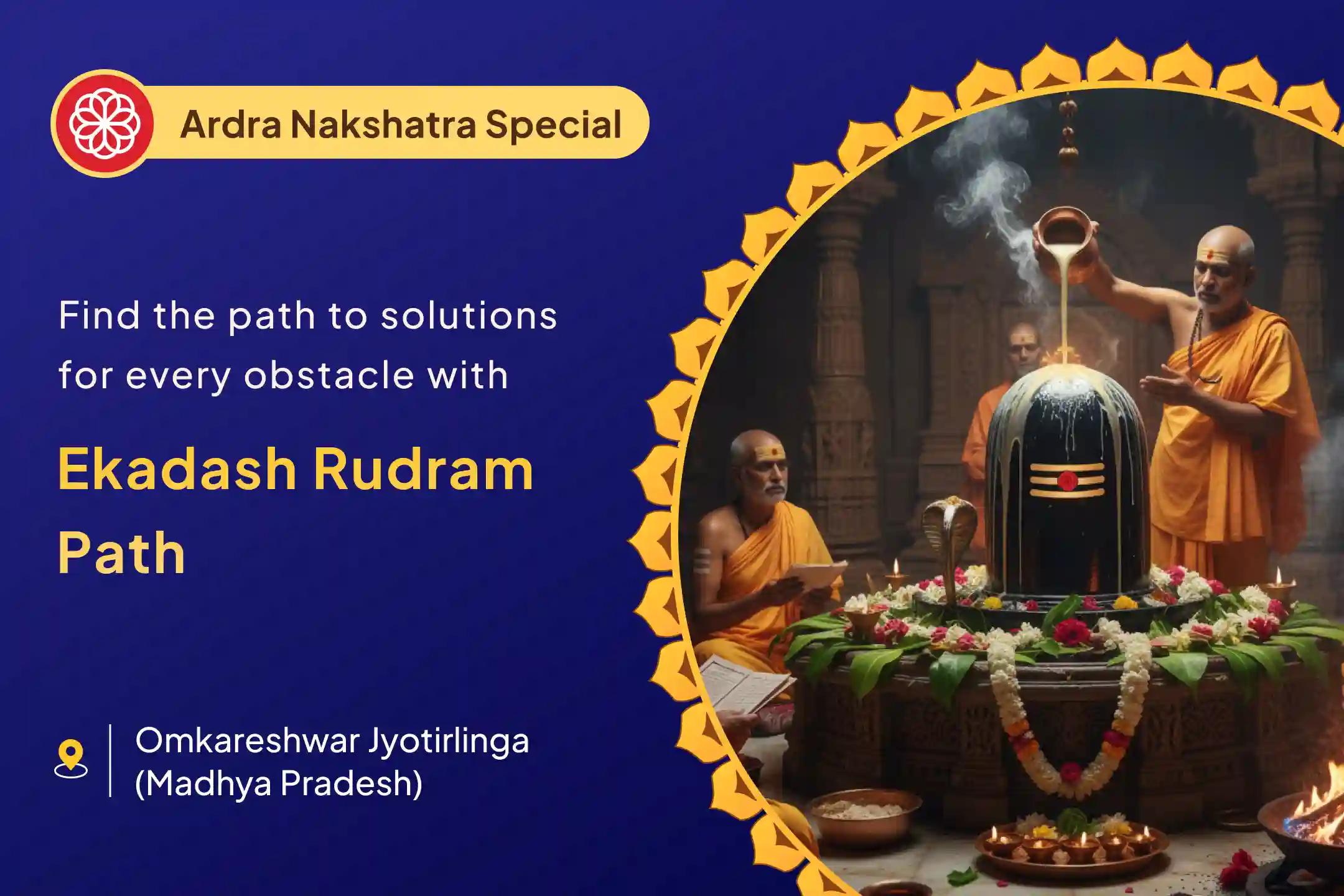 🔱 A special ritual is going to be held at Omkareshwar Jyotirlinga during the auspicious time of Ardra Nakshatra to reduce the inauspicious effects of Rahu, by participating in which you too can receive the blessing of emerging from obstacles 🙏🕉️