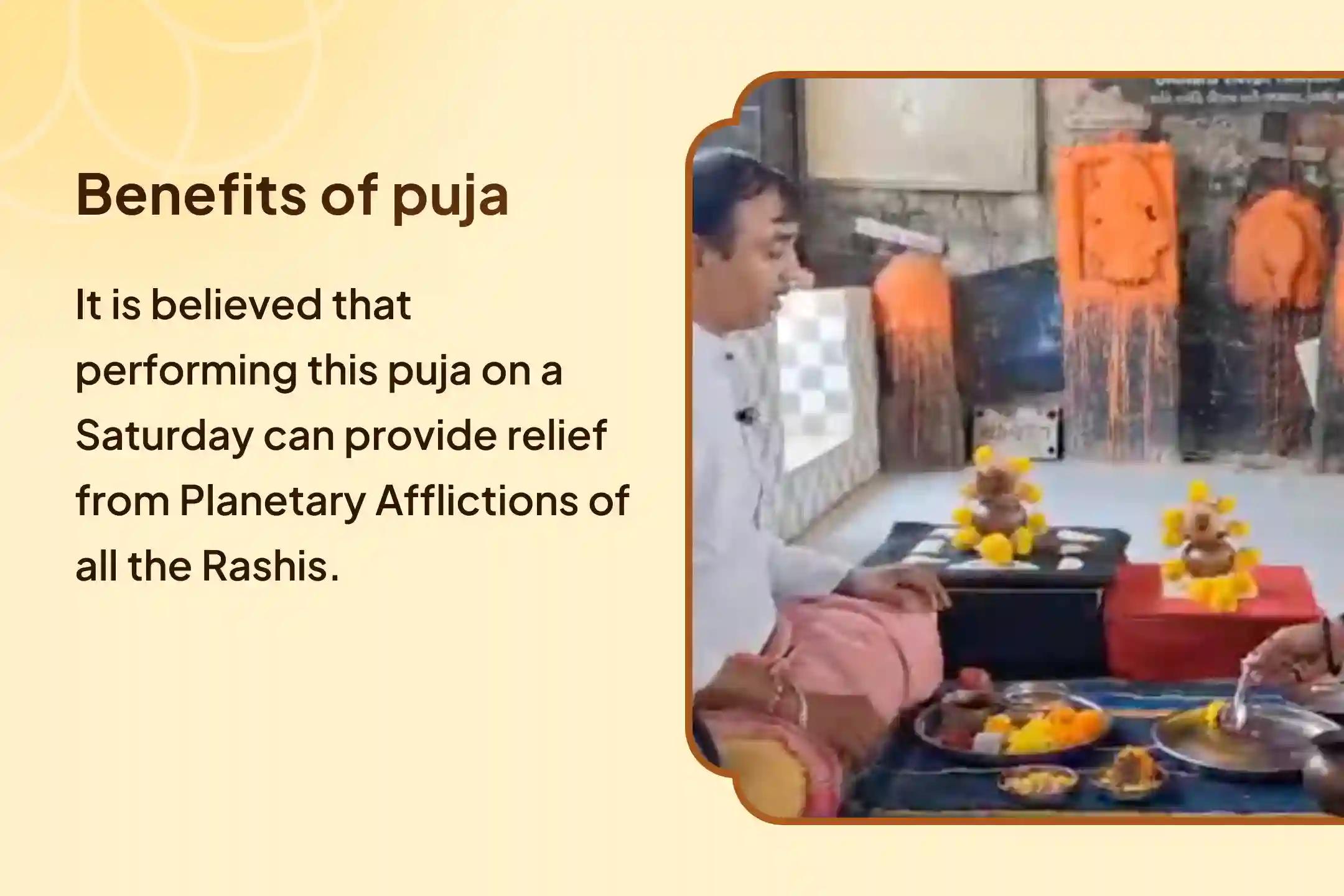 ✨  Be a part of the Navgrah Shanti Puja with Shani Til Abhishek and Paap Graha Shanti Yagya to remove planetary afflictions across all Rashis and restore cosmic balance