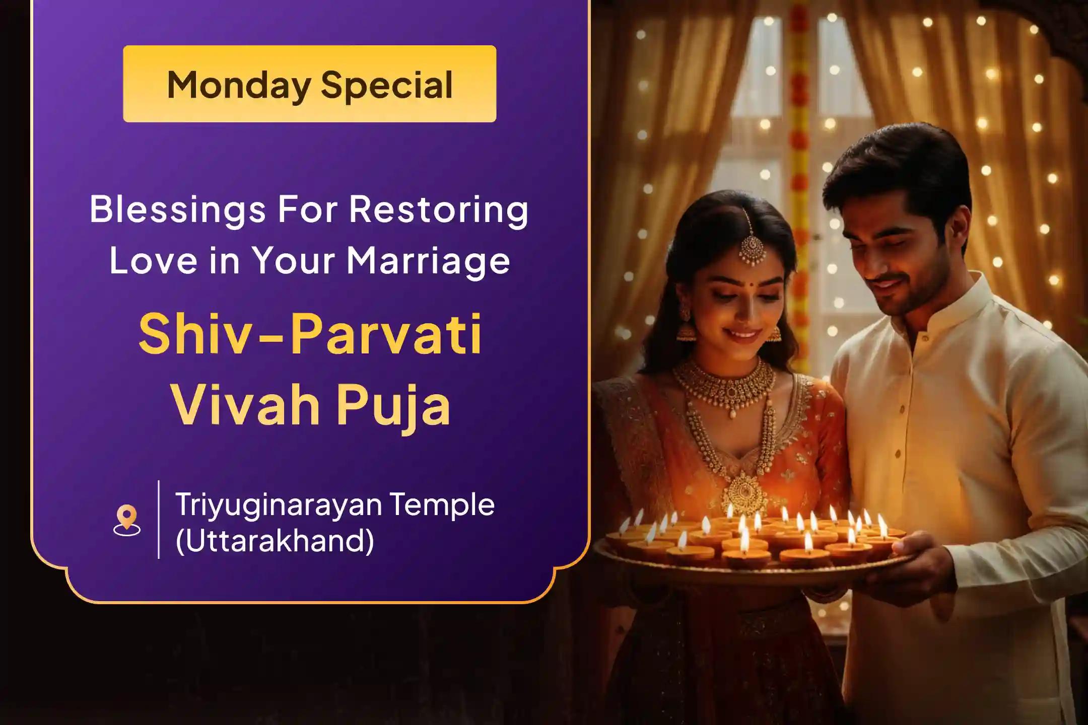 🔱 Are you feeling troubled in love, marriage, or inner peace? Join the divine union of Lord Shiva and Maa Parvati at Triyuginarayan, where all separation dissolves and true harmony is restored 🪔