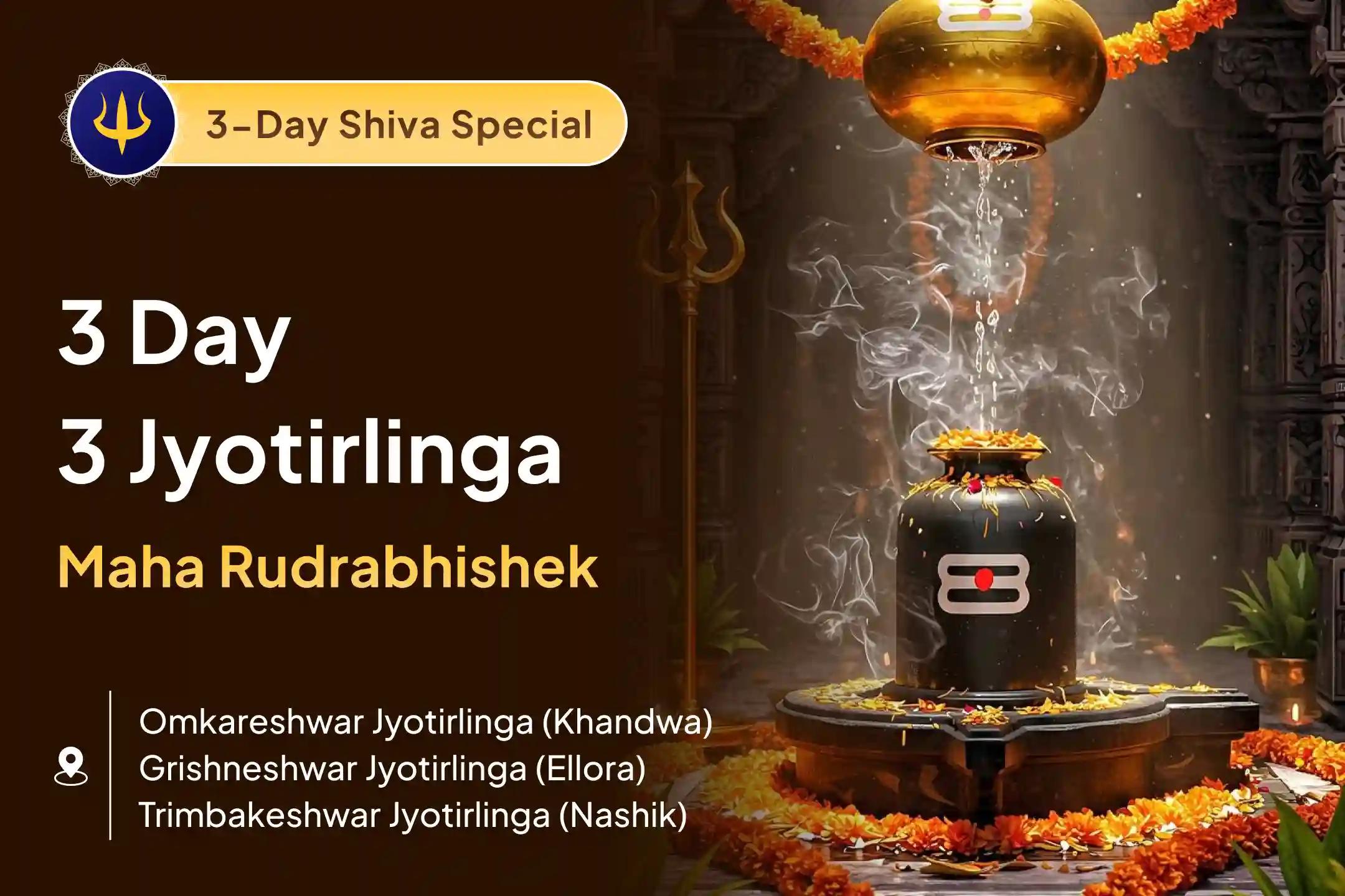 🔱 Three powerful days, three sacred Jyotirlingas - pray to Lord Shiva for strength, peace, and good health 🙏
