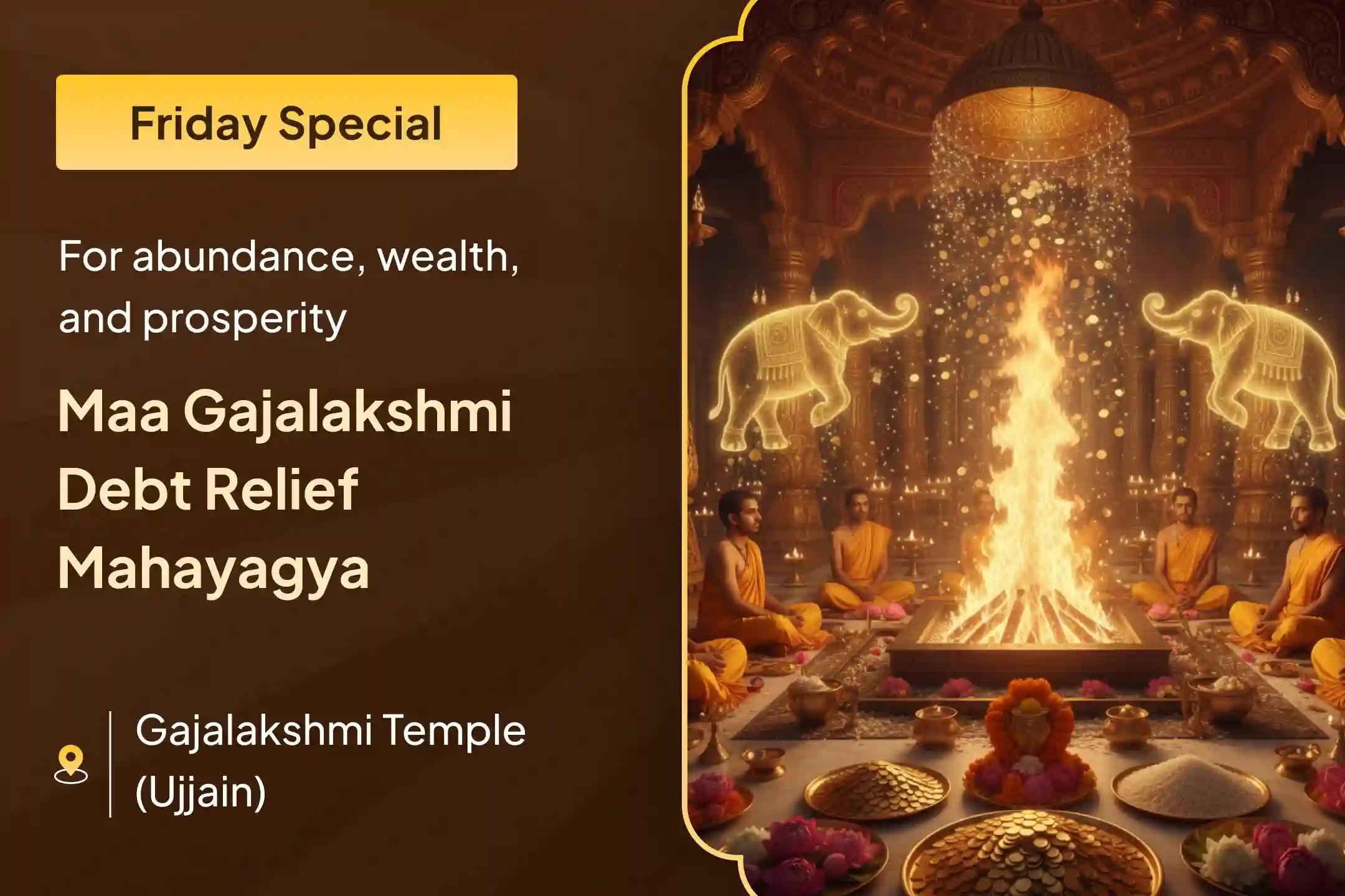🪔 A rare opportunity to worship Maa Lakshmi’s divine form, seated with elephants, for prosperity and freedom from debt ✨🌸