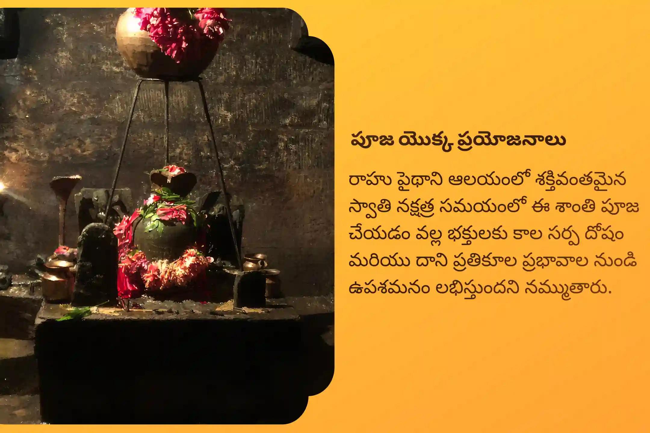 కాల సర్ప దోషం నుండి ఉపశమనం పొందడానికి రాహు నక్షత్ర కాల సర్ప నివారణ ప్రత్యేక కాల సర్ప దోష శాంతి పూజలో పాల్గొనండి.