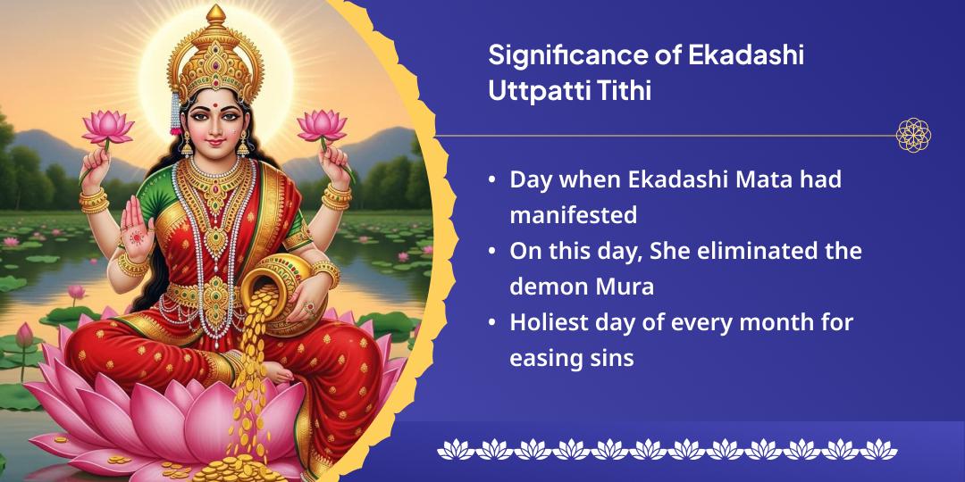 Ekadashi Uttpatti Tithi Ekadashi Mata and Shri Hari Vishnu Chadhava